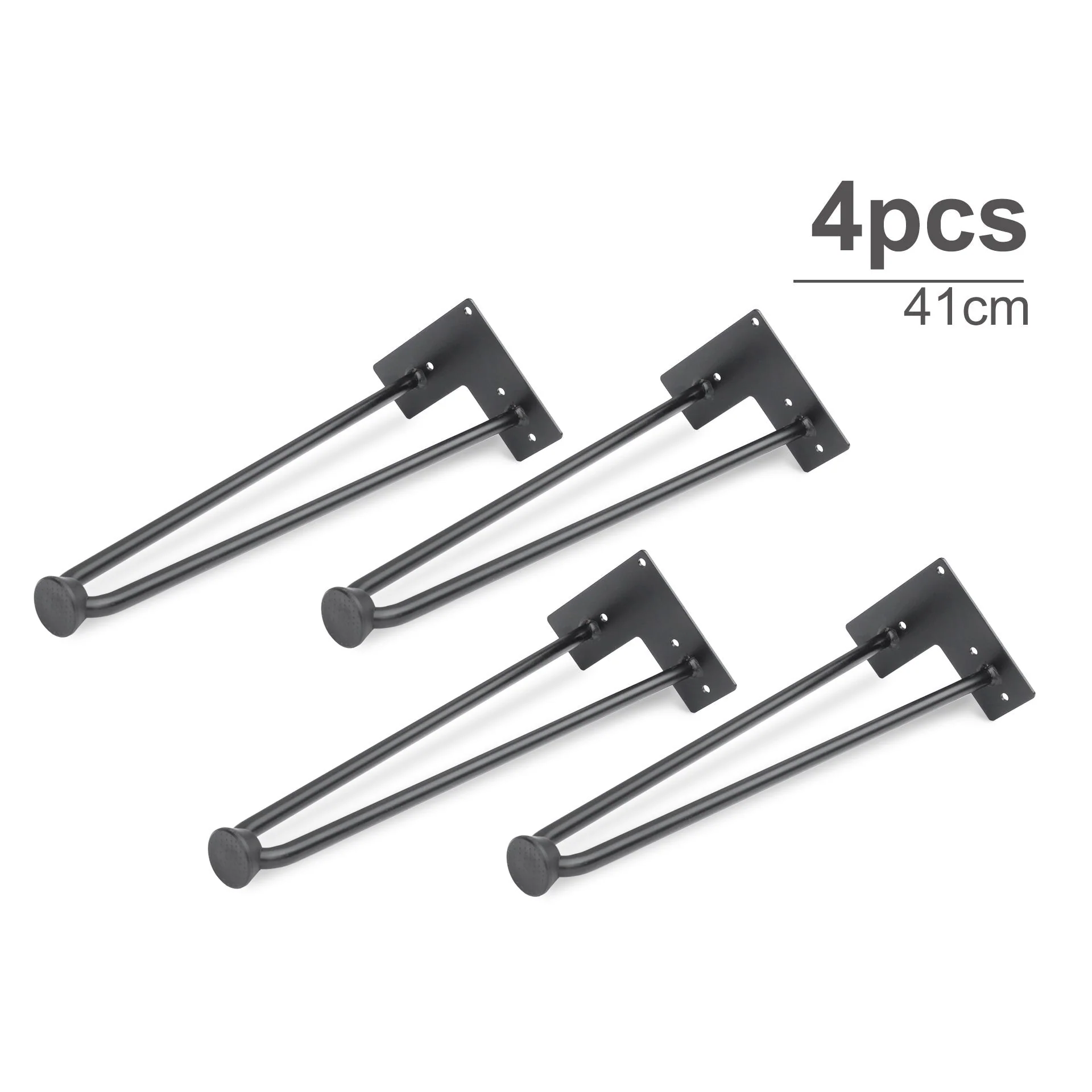 41cm Hairpin Table Leg 2 Rod Steel Metal - Set of 4 - Image 3