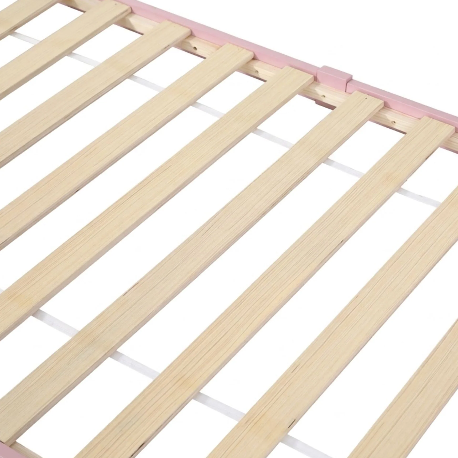Harbor Single Wooden Bed Frame - Pink - Image 10