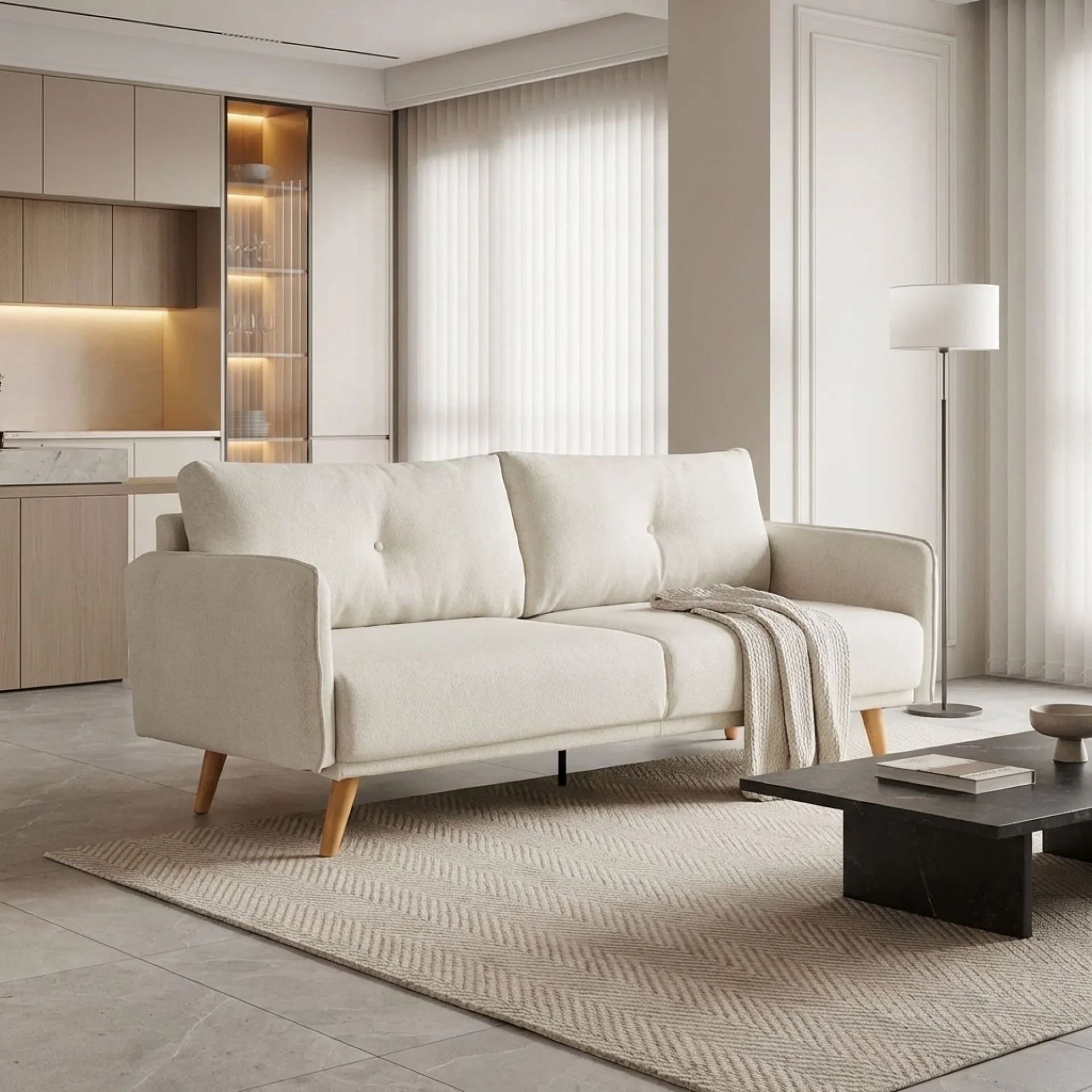 Harlan 3 Seater Sofa - Beige