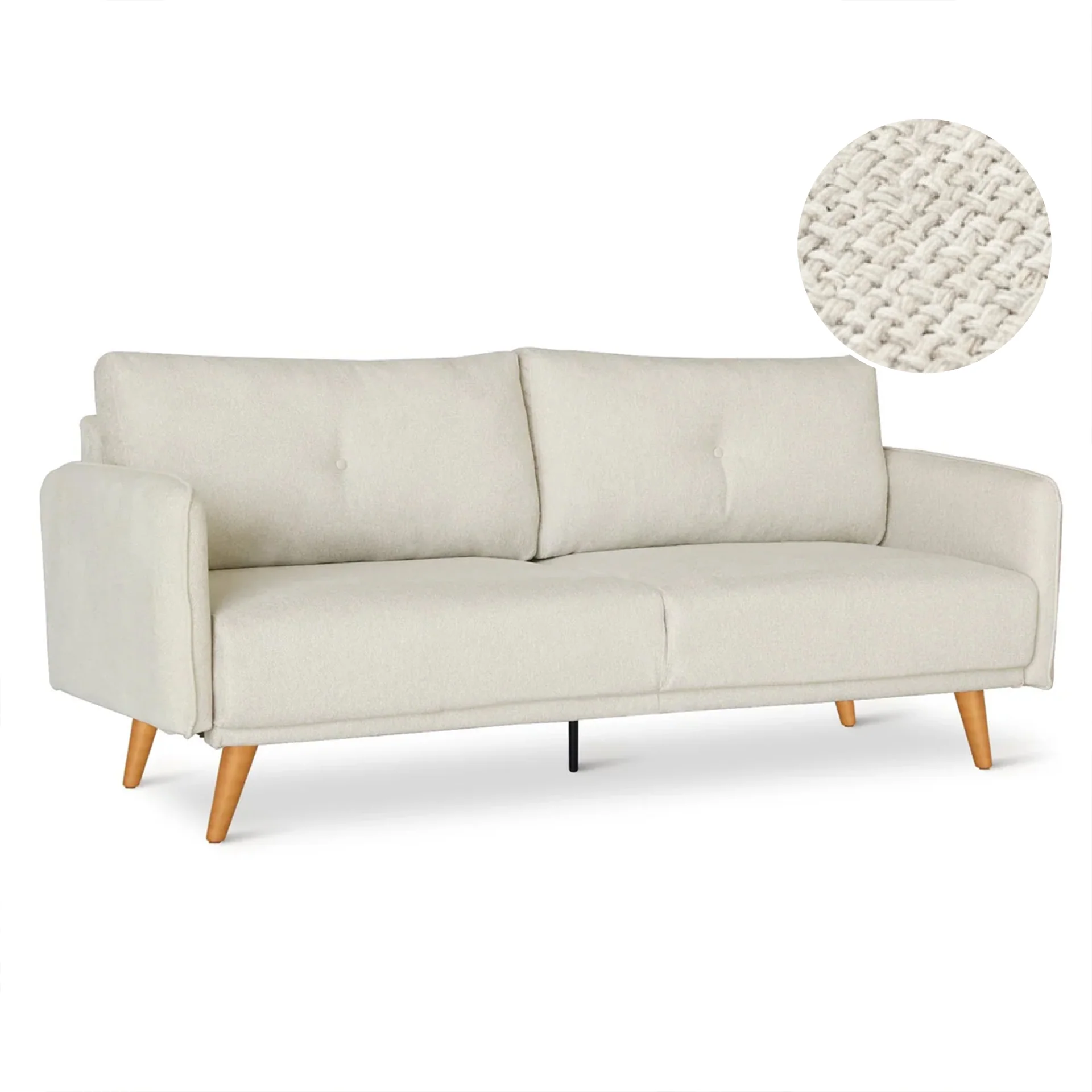 Harlan 3 Seater Sofa - Beige - Image 8