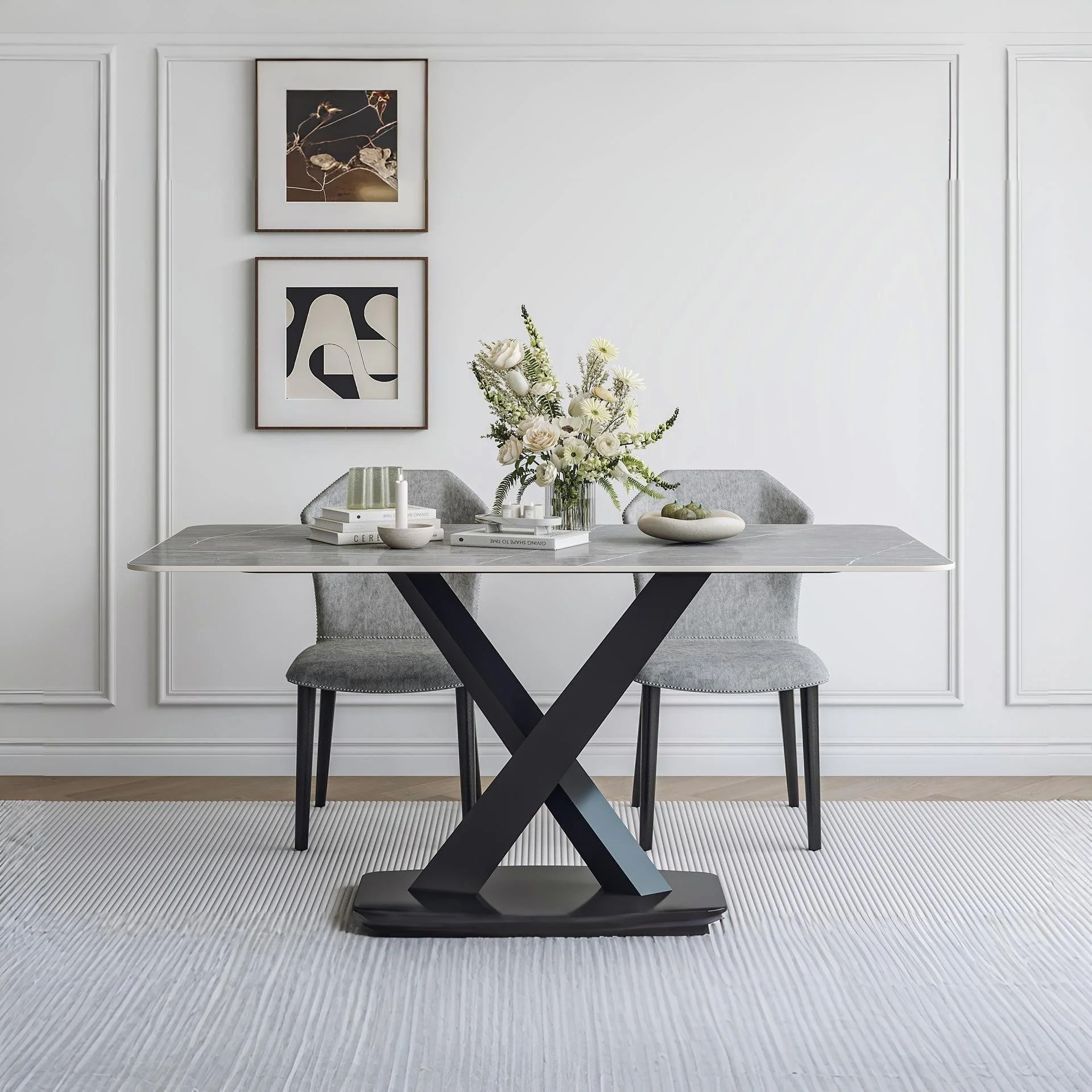 Harper Rectangle Ceramic Dining Table 160 X 90cm - Image 2