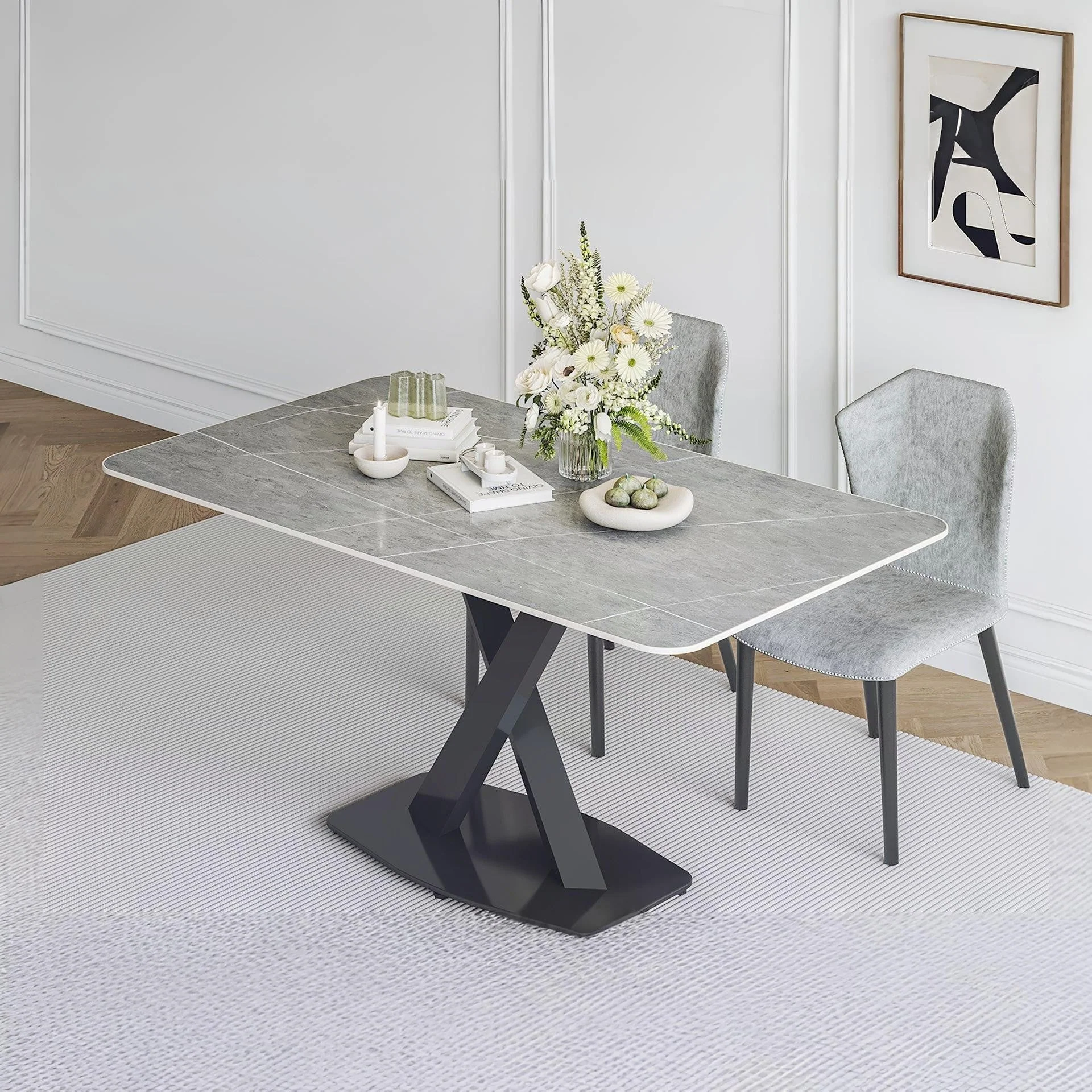 Harper Rectangle Ceramic Dining Table 160 X 90cm - Image 5
