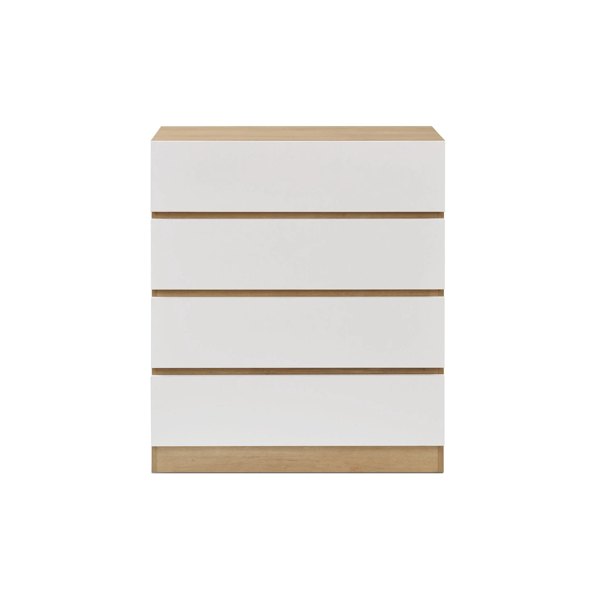 Harris 4 Drawers Tallboy - Oak + White - Image 6