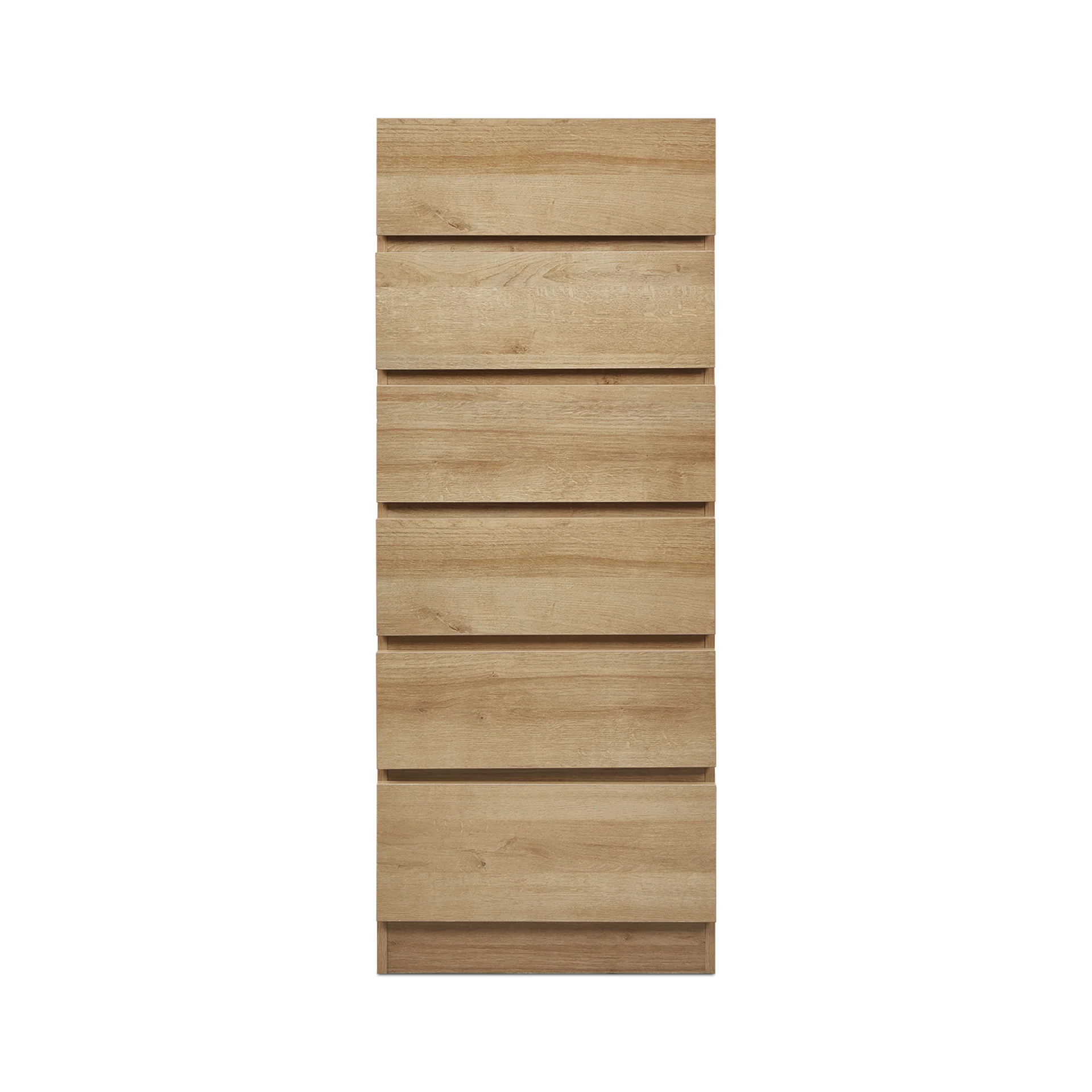 Harris 6 Drawers Slim Tallboy - Oak - Image 9