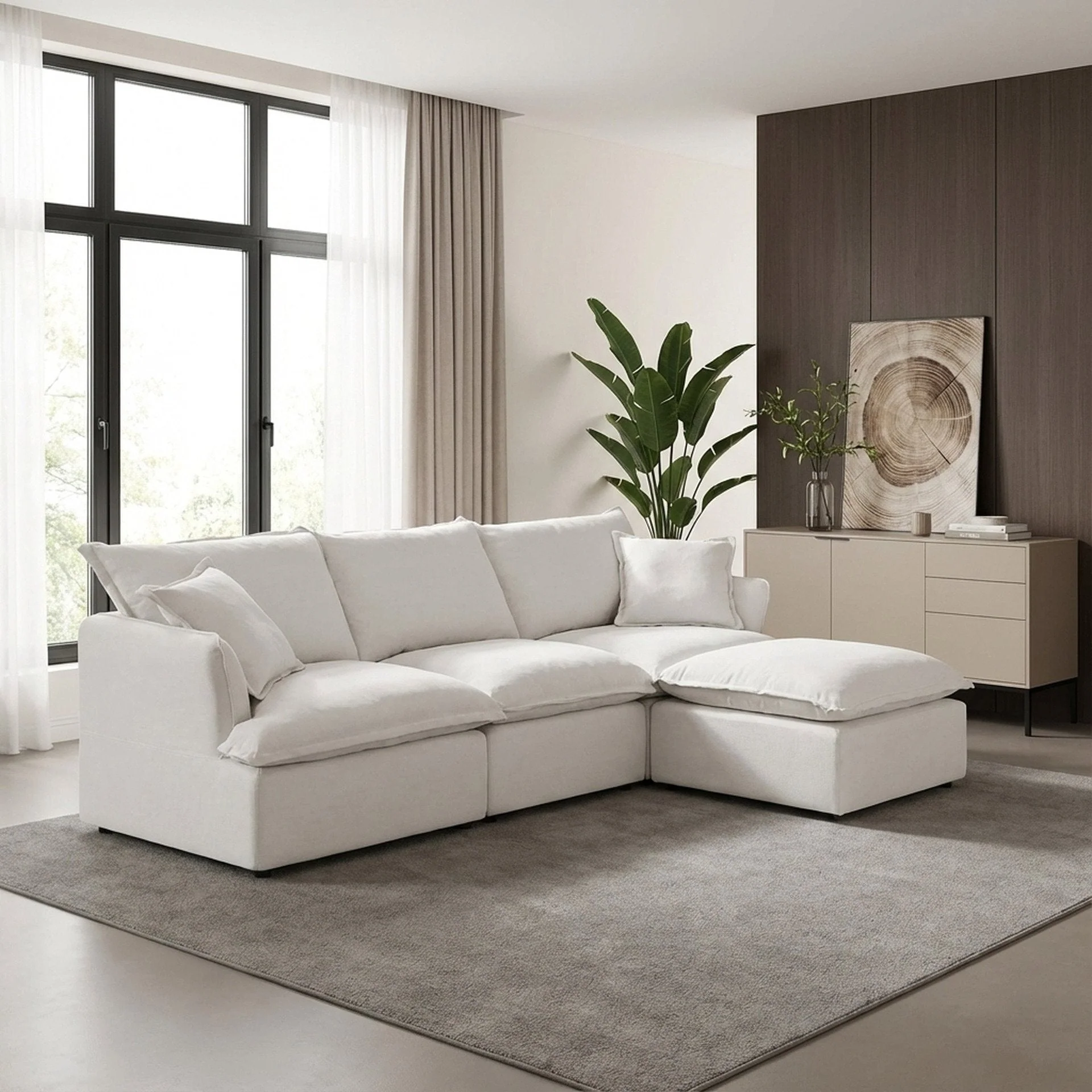 Haworth Modular Sofa - Silver Cloud - Image 3