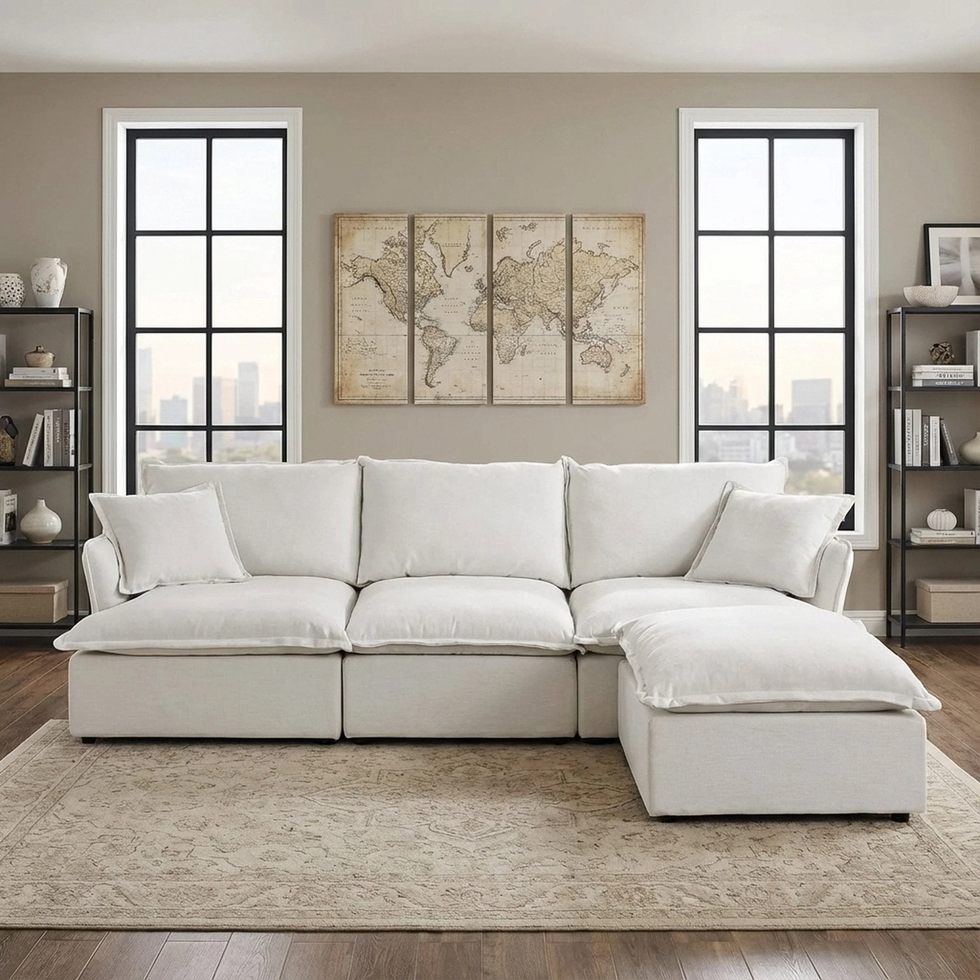 Haworth Modular Sofa - Silver Cloud - Image 6