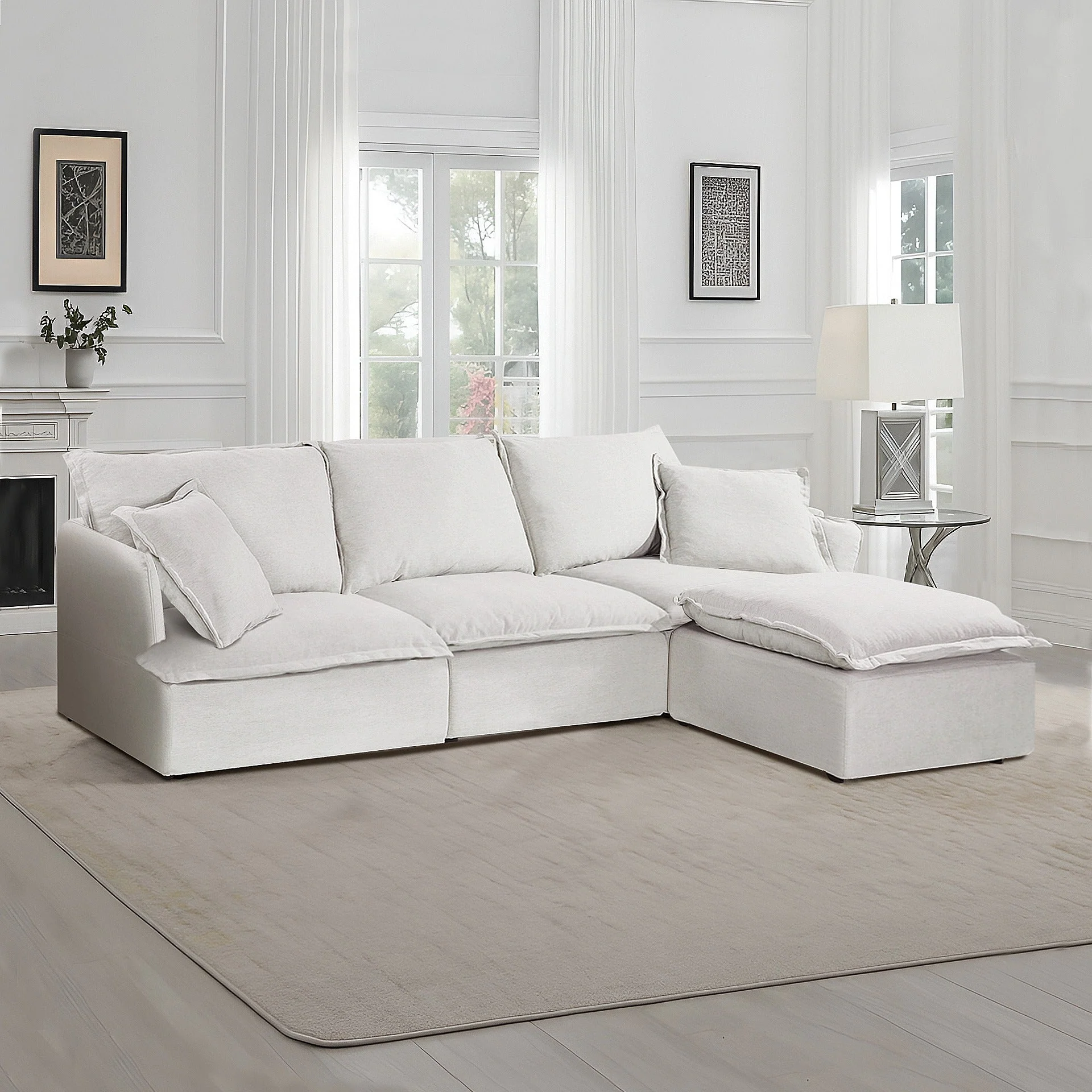 Haworth Modular Sofa - Silver Cloud - Image 9