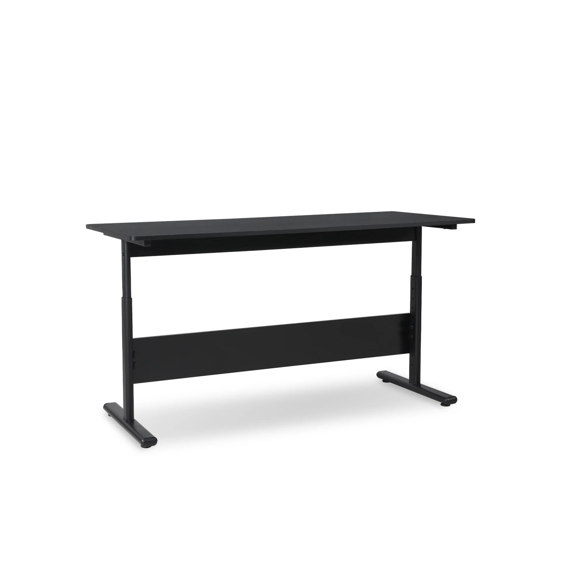 Hector 140cm Height-Adjustable Computer Desk - Black - Image 8