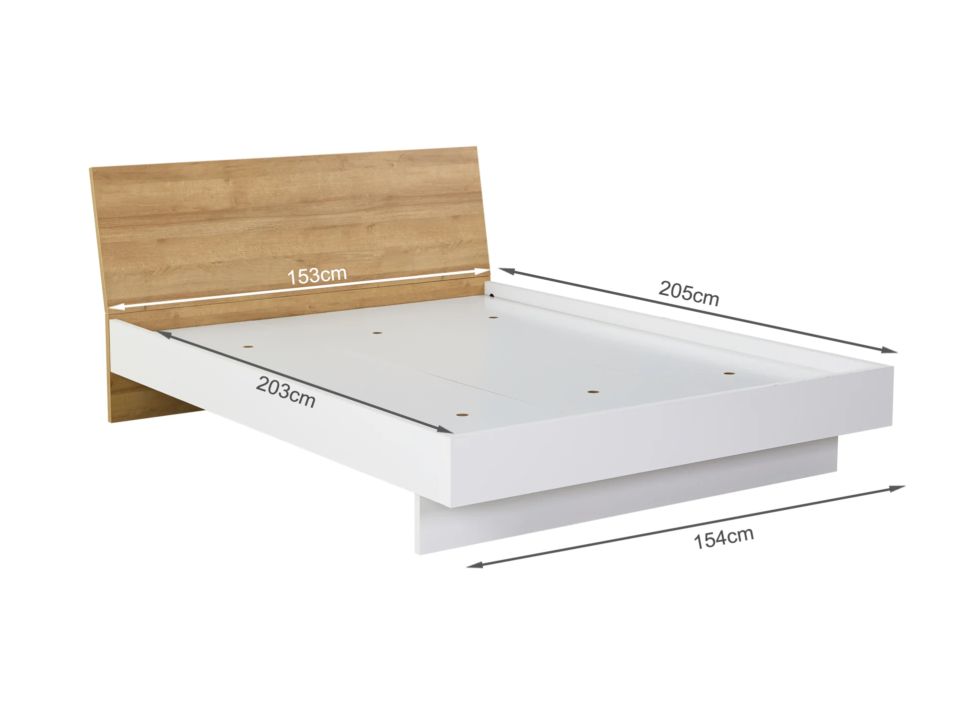 Hekla Queen Wooden Bed Frame - White - Image 10
