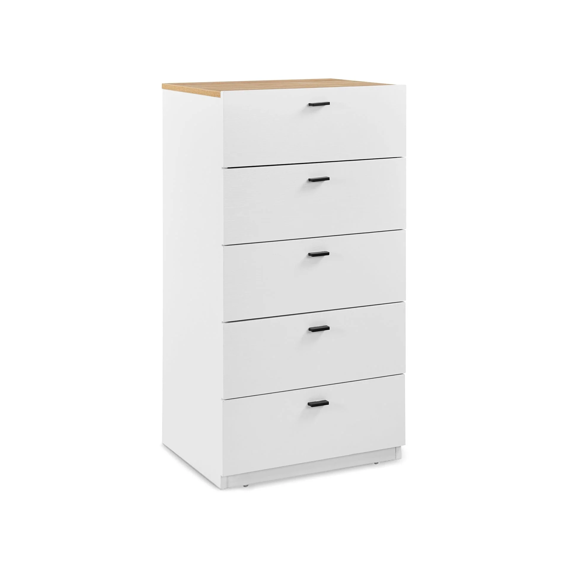 Hekla Tallboy 5 Drawer Chest Dresser - White