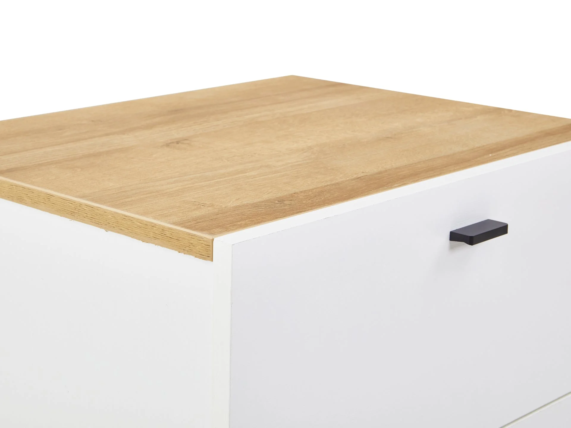Hekla Wooden Bedside Table with 2 Drawers - White - Image 5