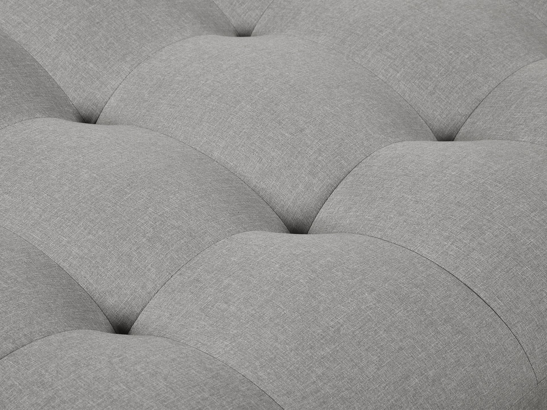HELENA 3 Seater Fabric Sofa Bed Futon with Chaise - LIGHT GREY - Image 7