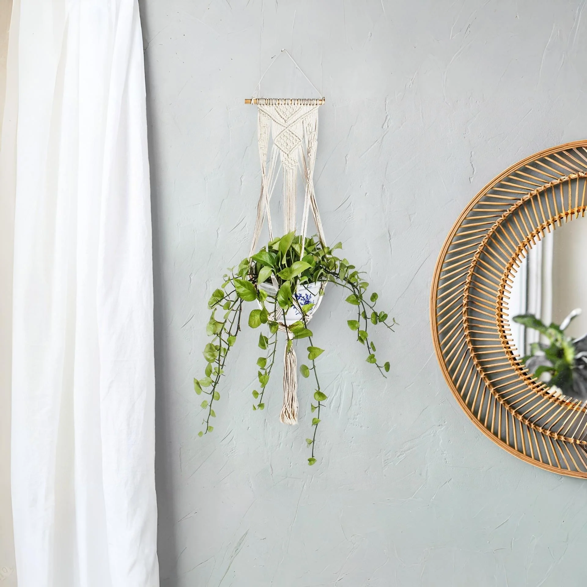 Hessian Macrame Rope Macrame Plant Hanger Macrame Pot Hanger - Braids - Image 3