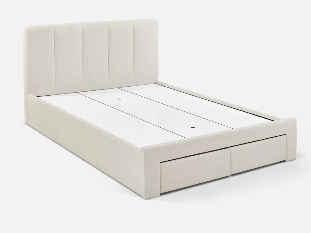 HLOLELA Queen Bed with Drawers - BEIGE - Image 2
