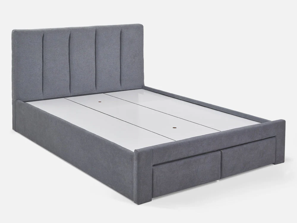HLOLELA Queen Bed with Drawers - DARK GREY - Image 2