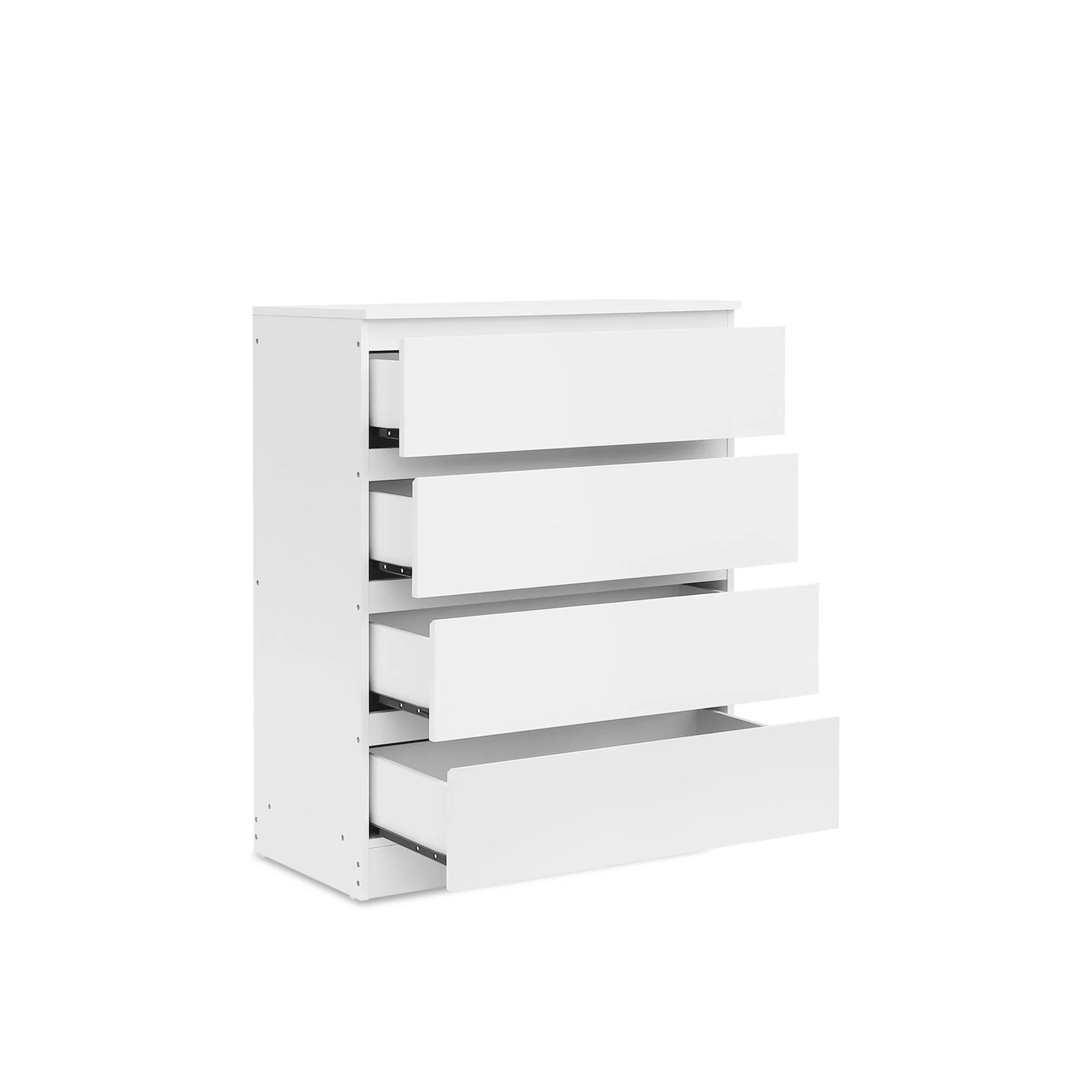 Hollis 4 Drawers Tallboy - White - Image 7