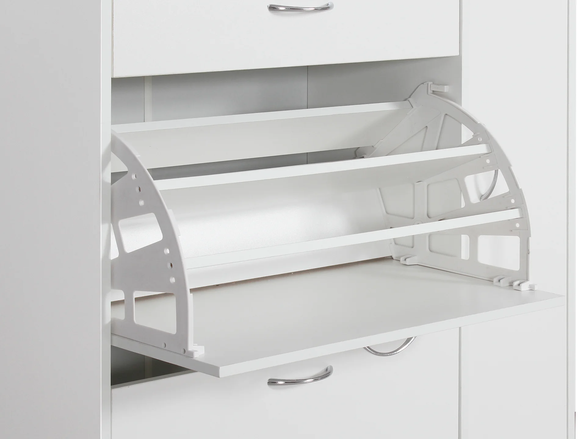 HOROTEA 4 Drawer Shoe Cabinet Storage Rack - WHITE - Image 9