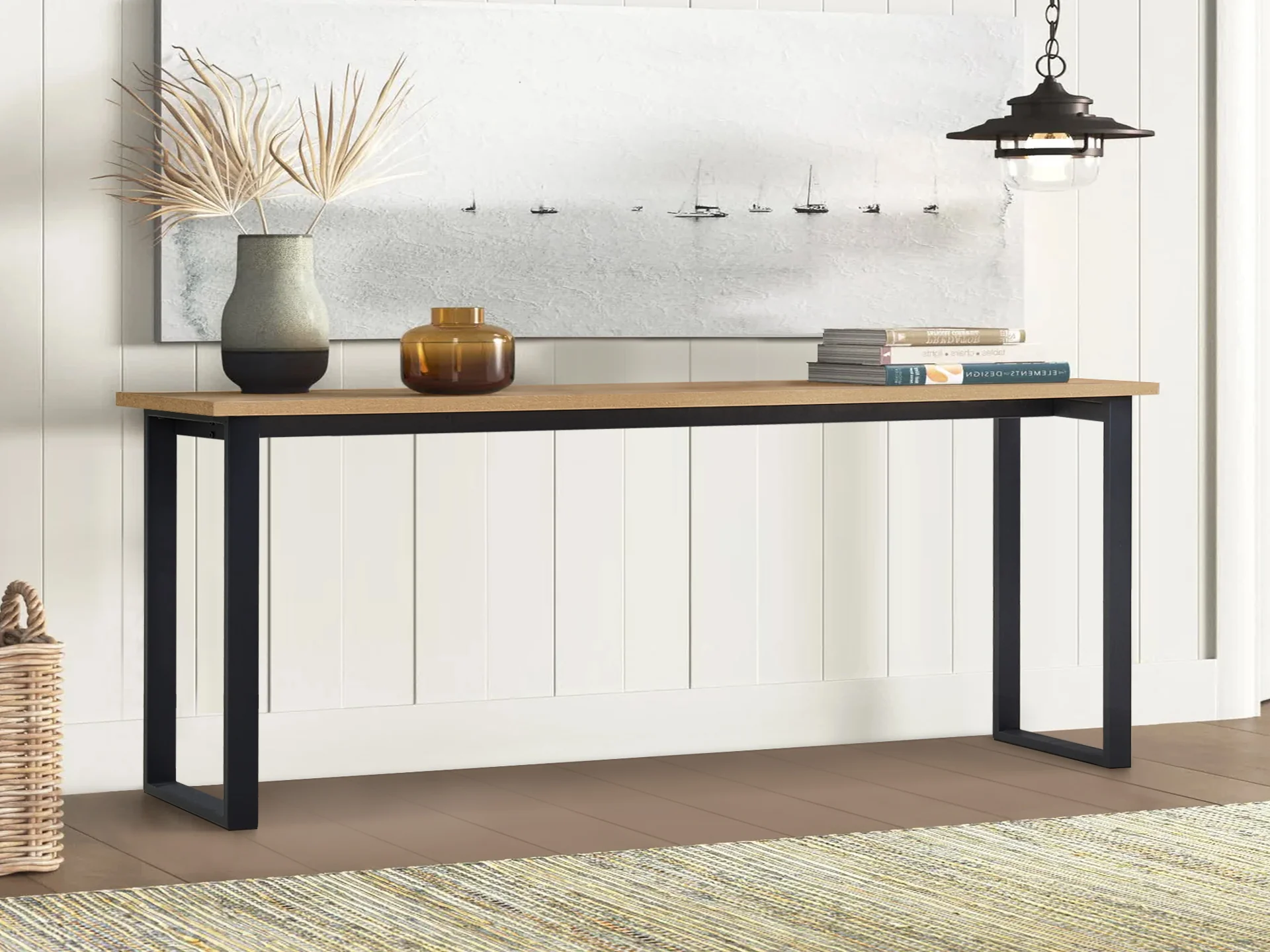 Ira Wooden Console Table - Oak