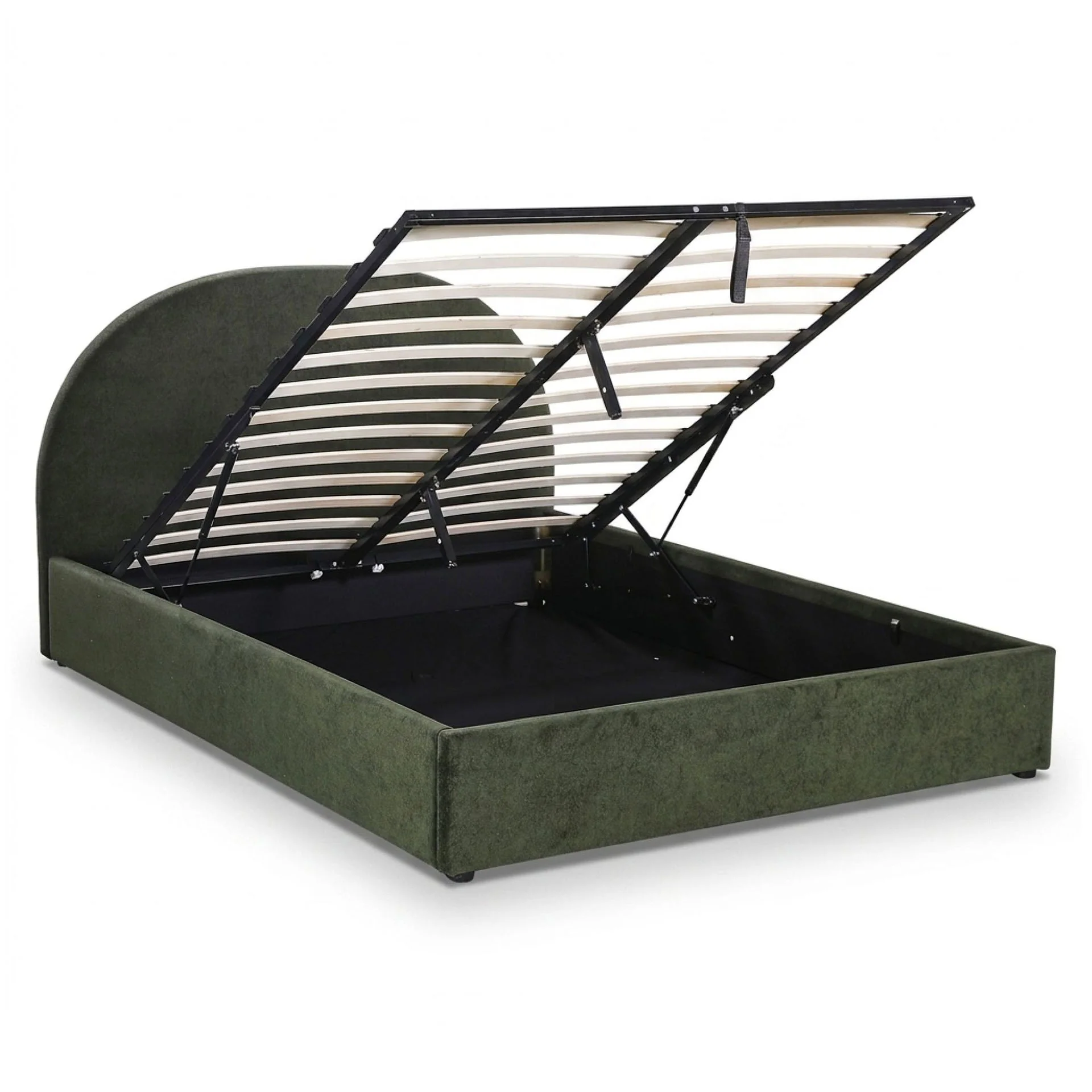 Isabella Queen Gas Lift Bed Frame - Green - Image 9