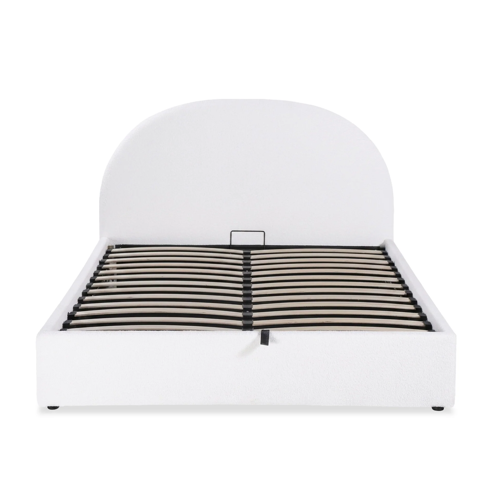 Isabella Queen Teddy Gas Lift Bed Frame - White - Image 10