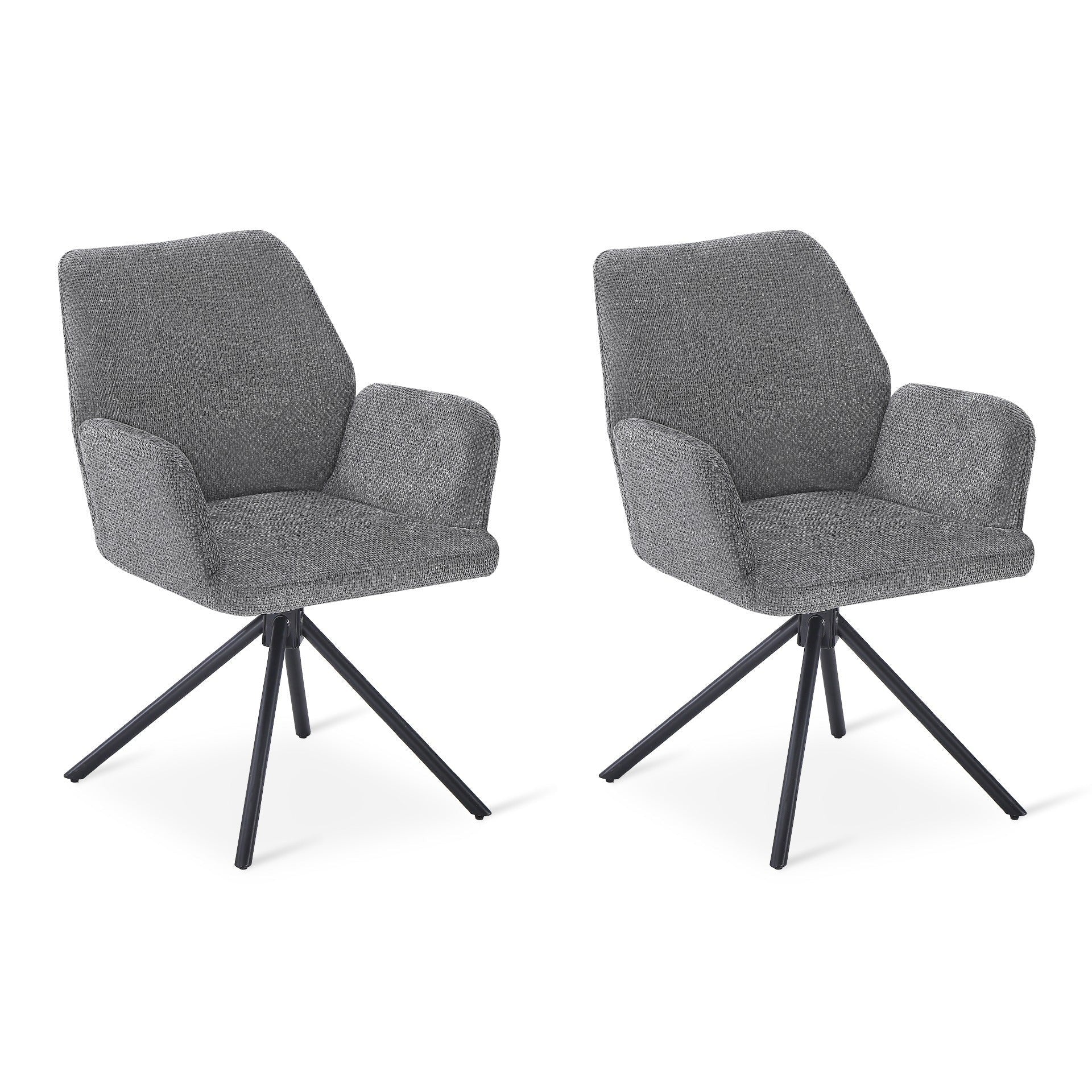 Jett Swivel Dining Chairs - Set of 2 - Grey