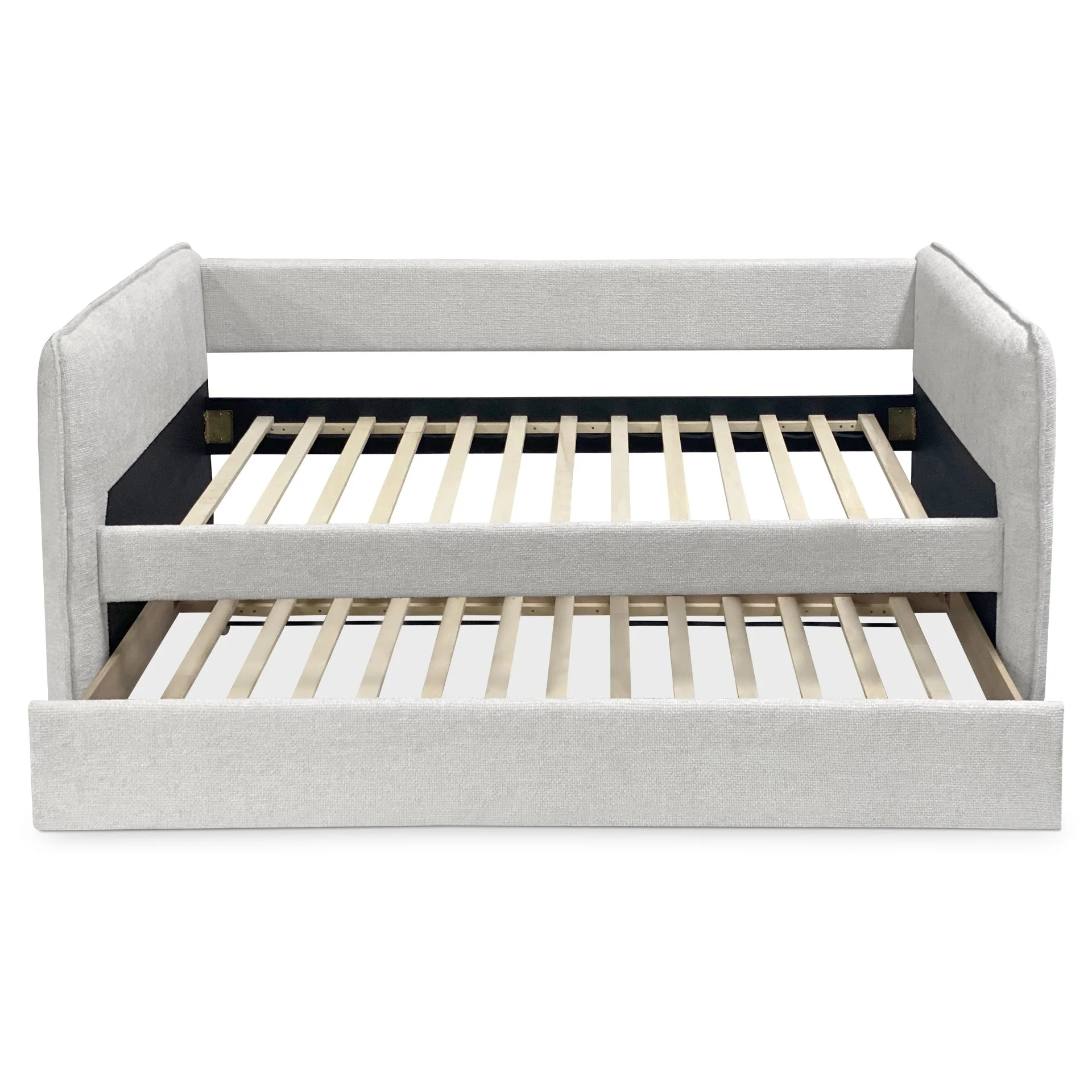 Joyce Single Trundle Bed Frame - Pearl - Image 9