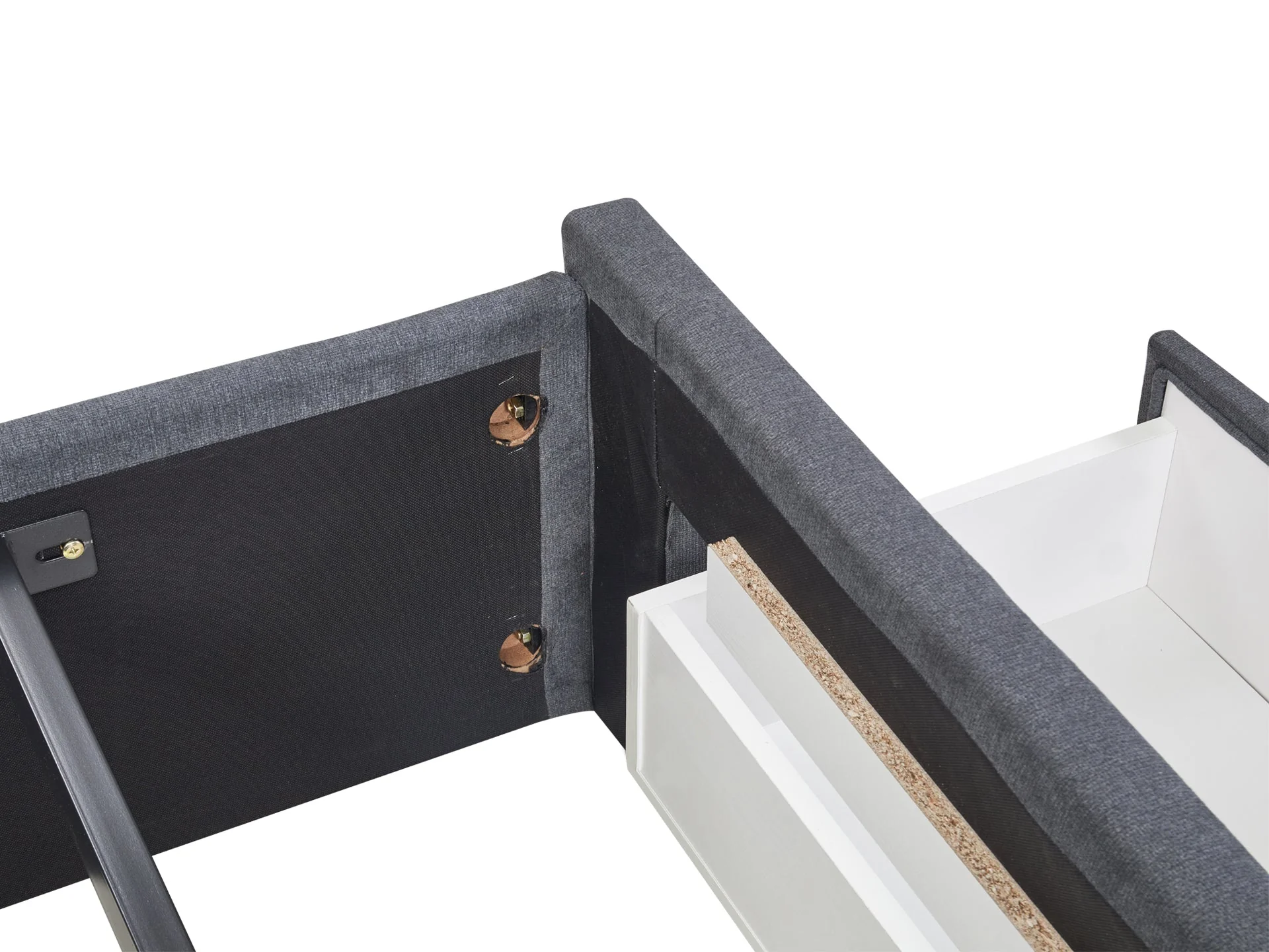 JULIAN King Bed with Drawers - DARK GREY - Image 11