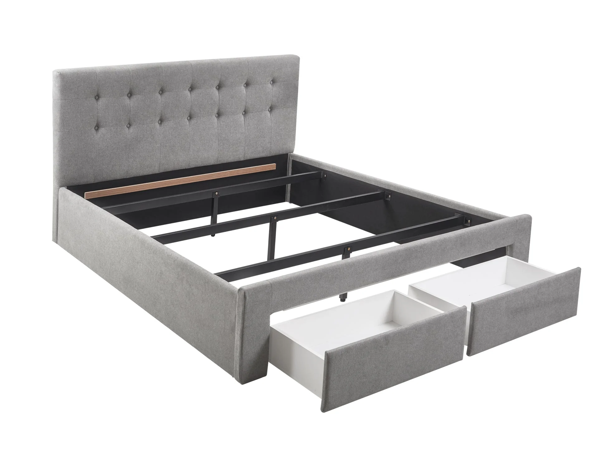 JULIAN King Bed with Drawers - LIGHT GREY - Image 3