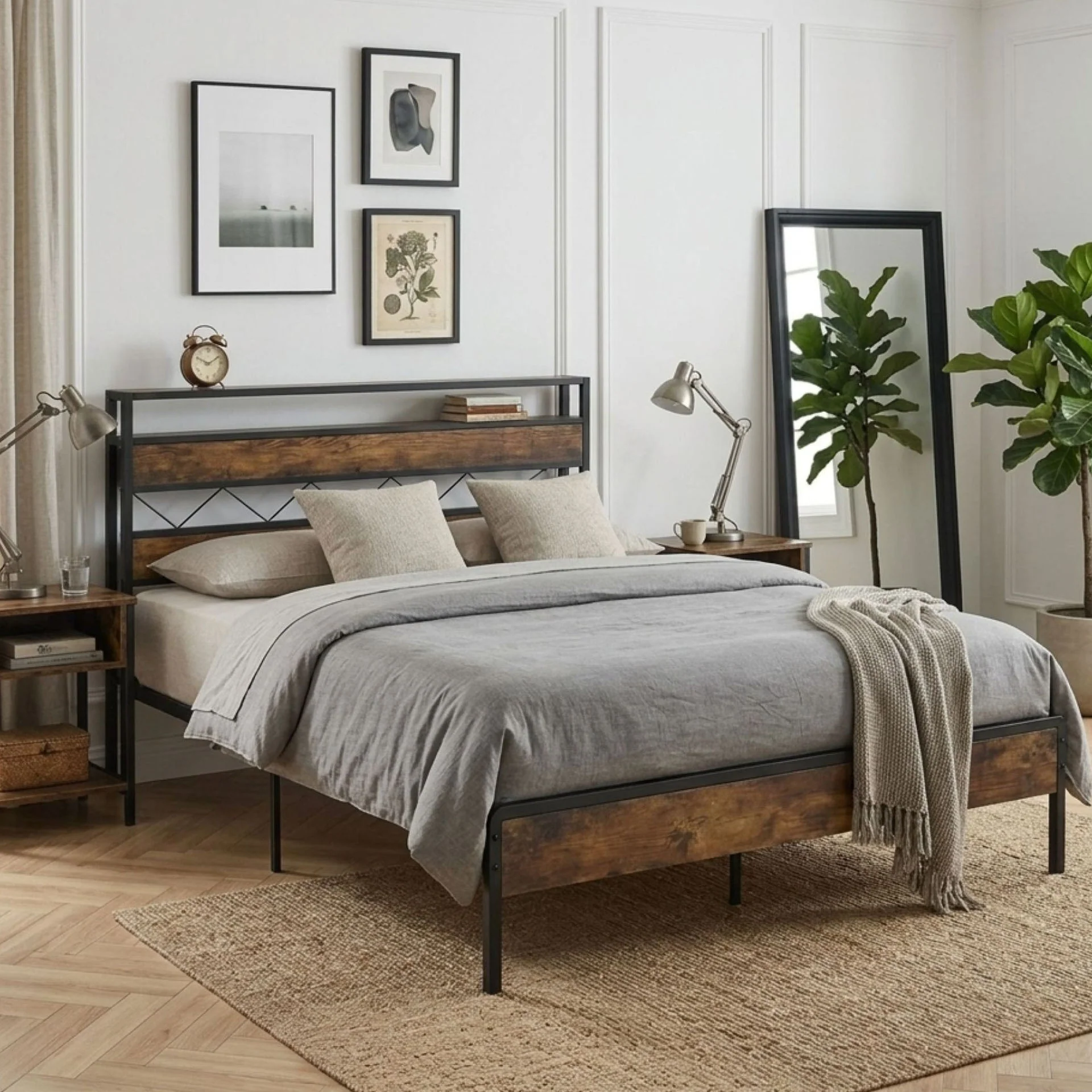 Kaha Queen Metal Bed Frame - Black - Image 4