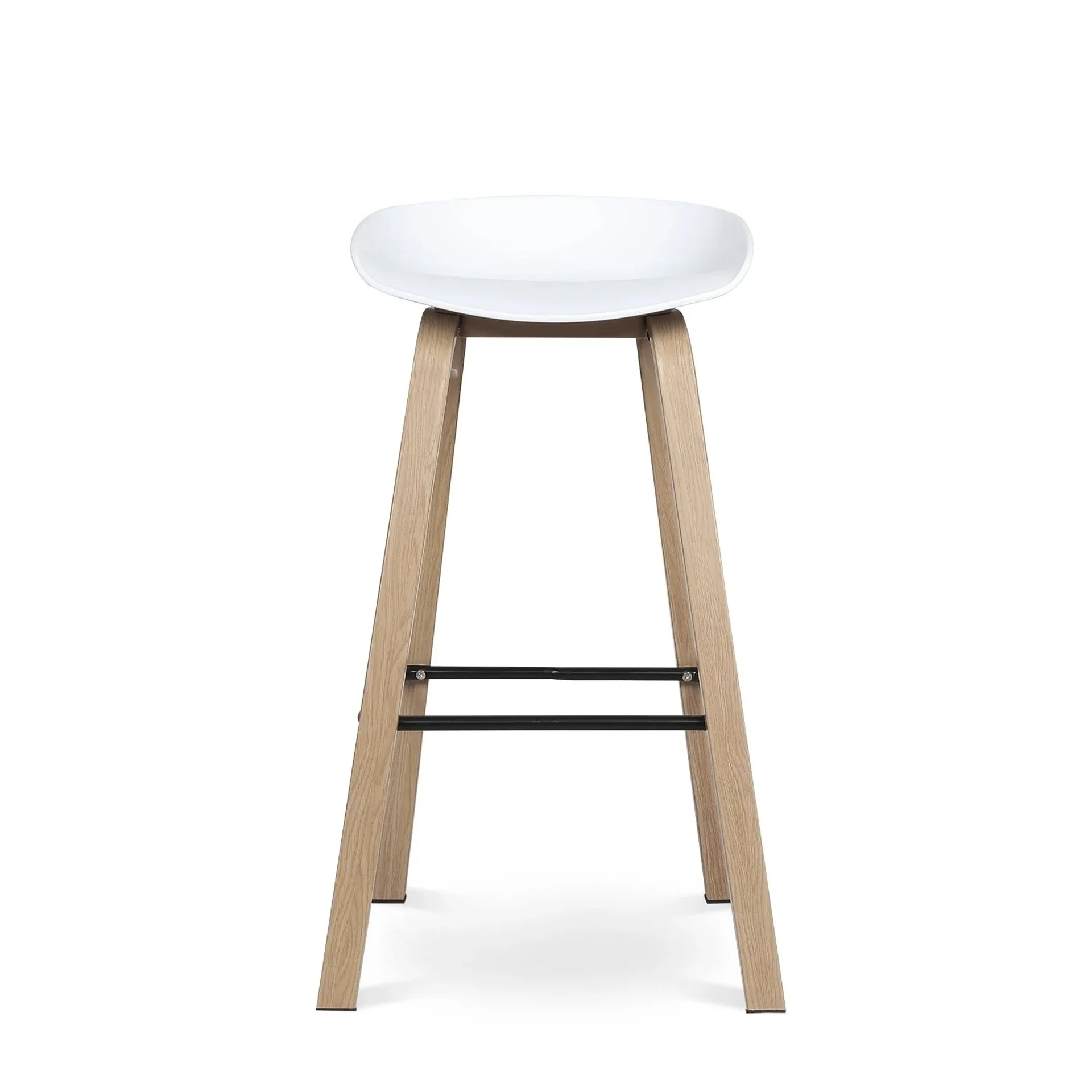 Kai Pro Metal Bar Stool 75cm - Set of 2 - White - Image 6