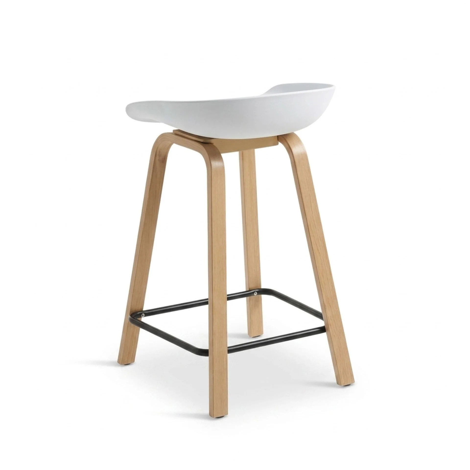 Kai Metal Bar Stool 65cm - Set of 2 - White - Image 7