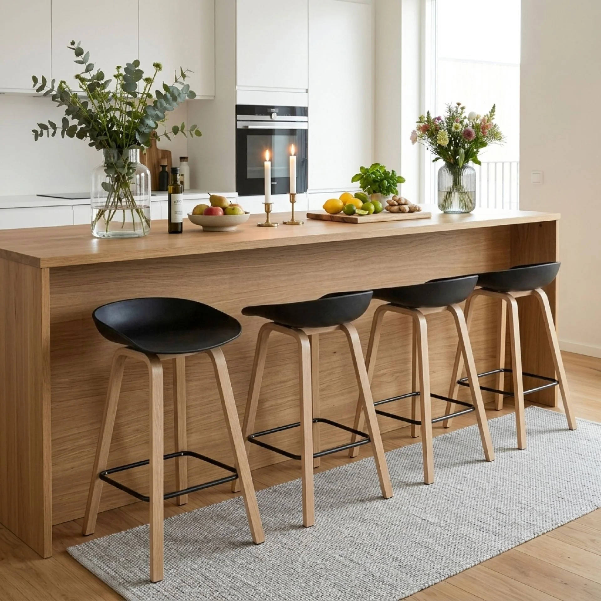 Kai Metal Bar Stool 75cm - Set of 4 - Black - Image 2
