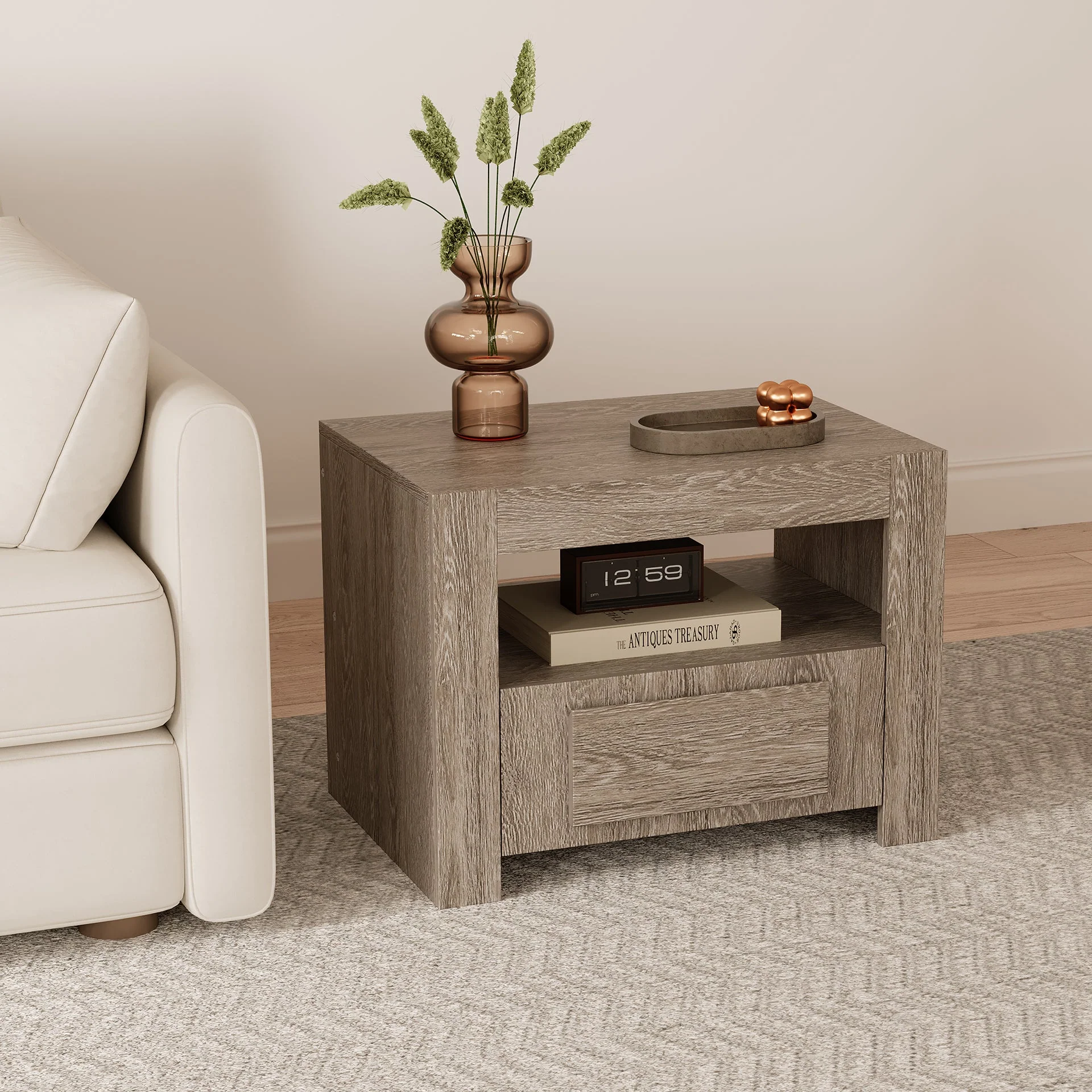 Kalani Bedside Table - Sonama Oak - Image 2