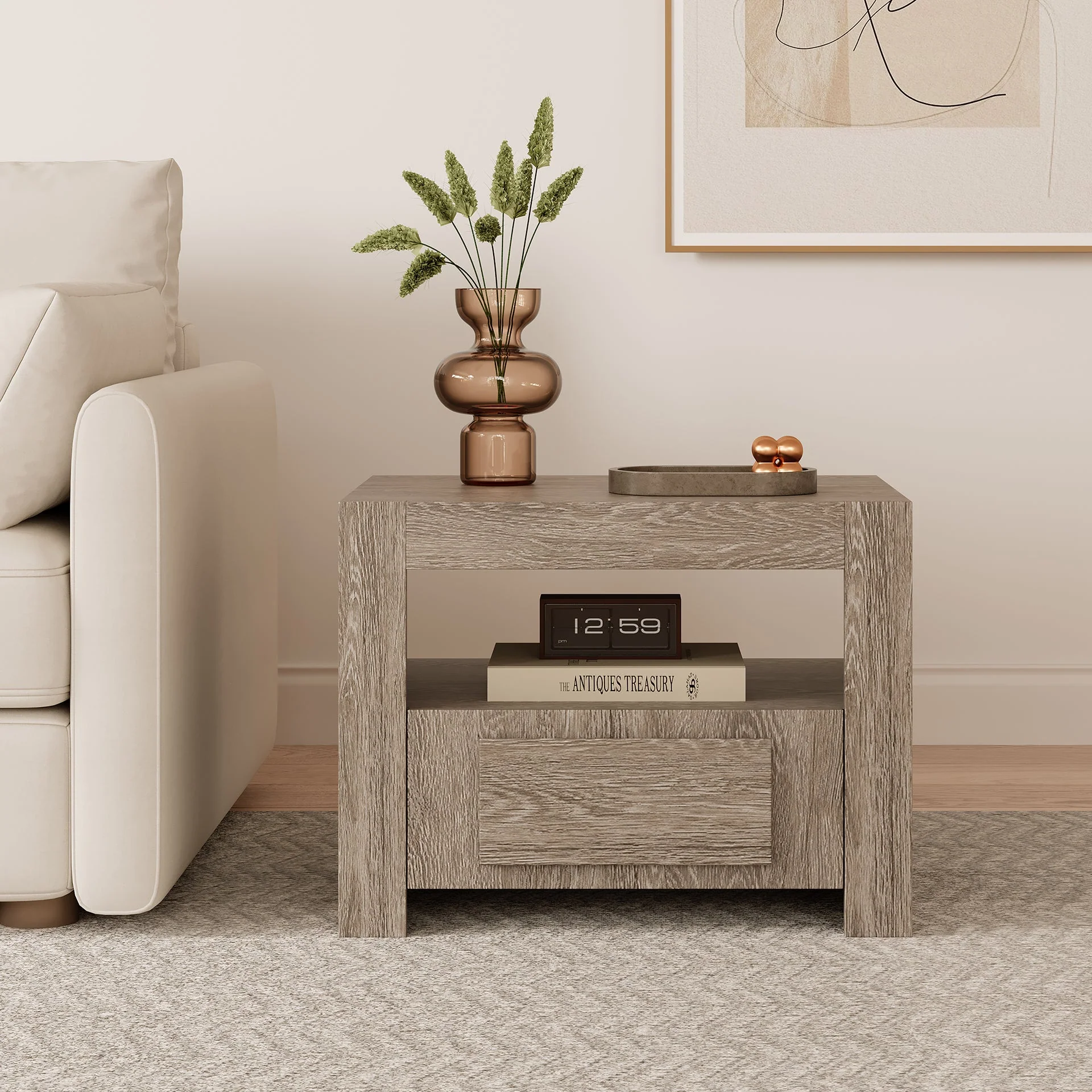 Kalani Bedside Table - Sonama Oak - Image 3