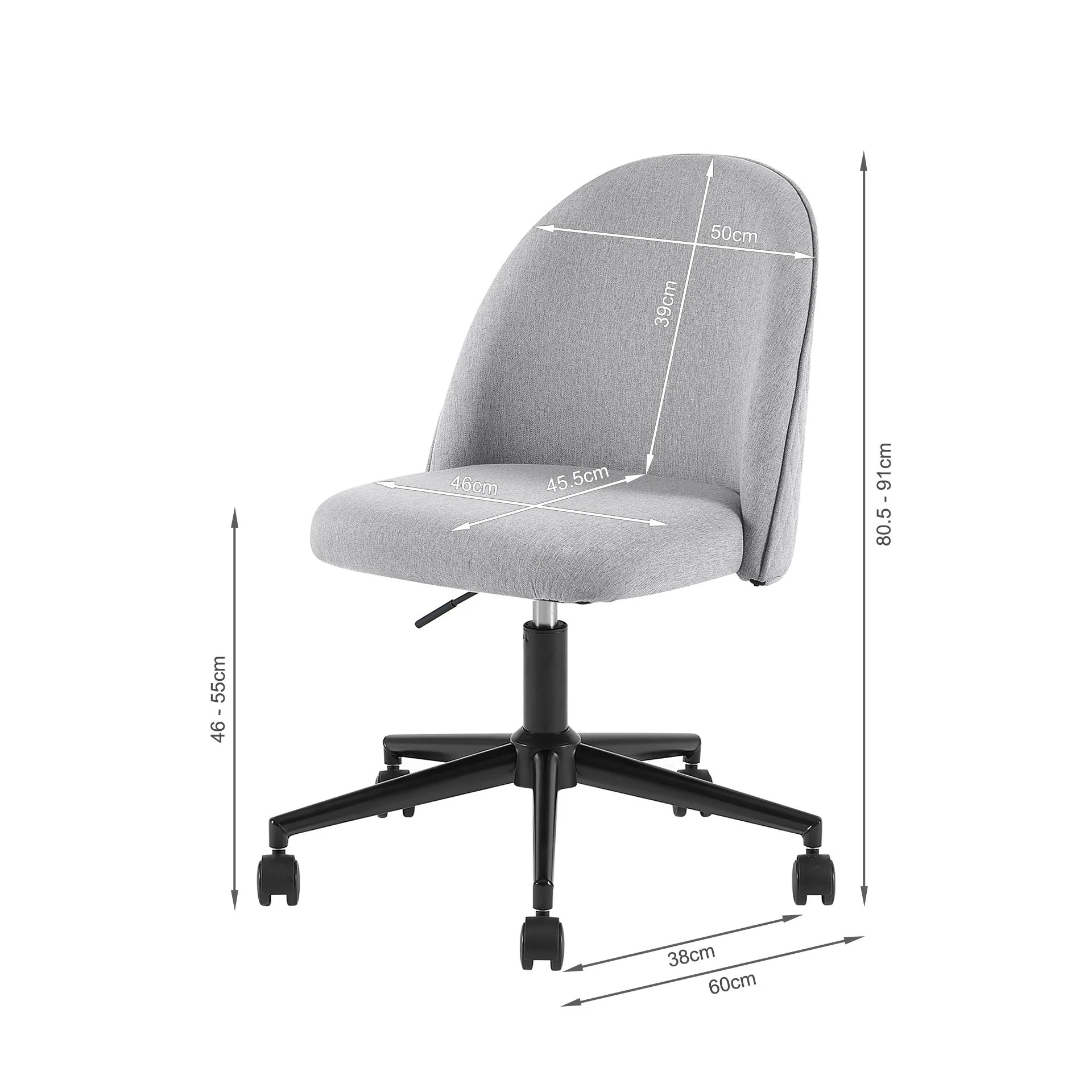 Kasen Office Chair - Grey - Image 13