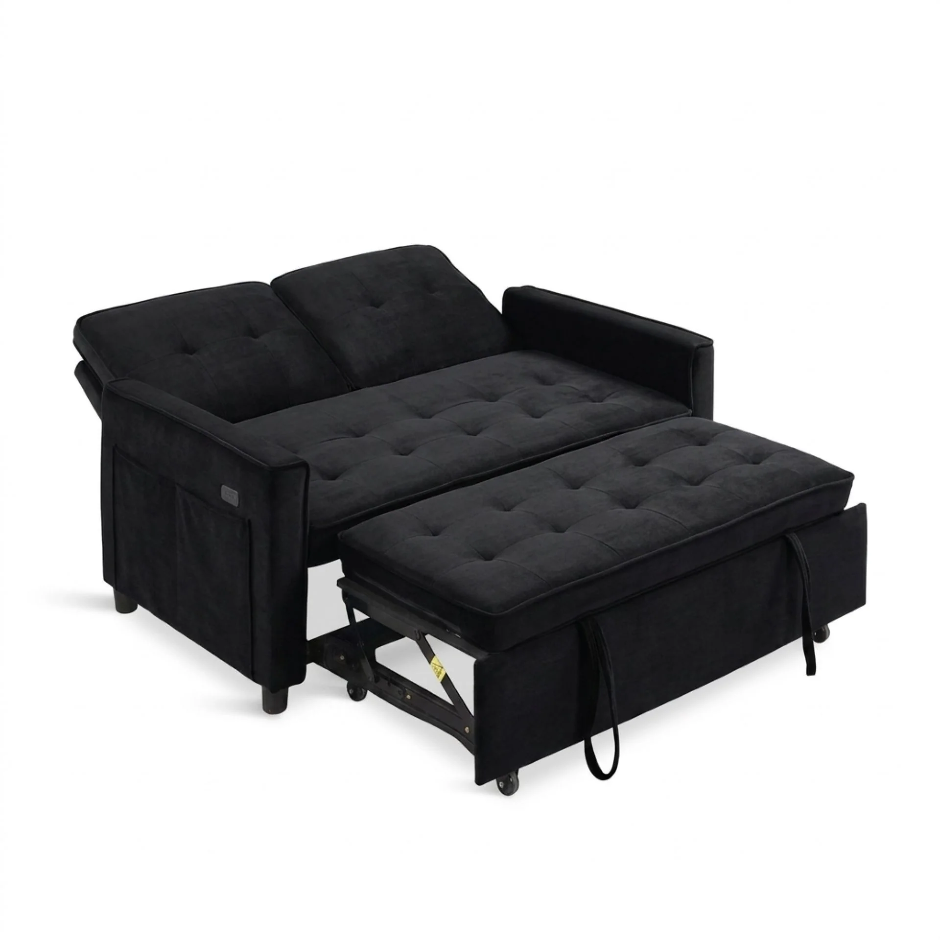 Kauri Boucle 2 Seater Sofa Bed - Black - Image 10