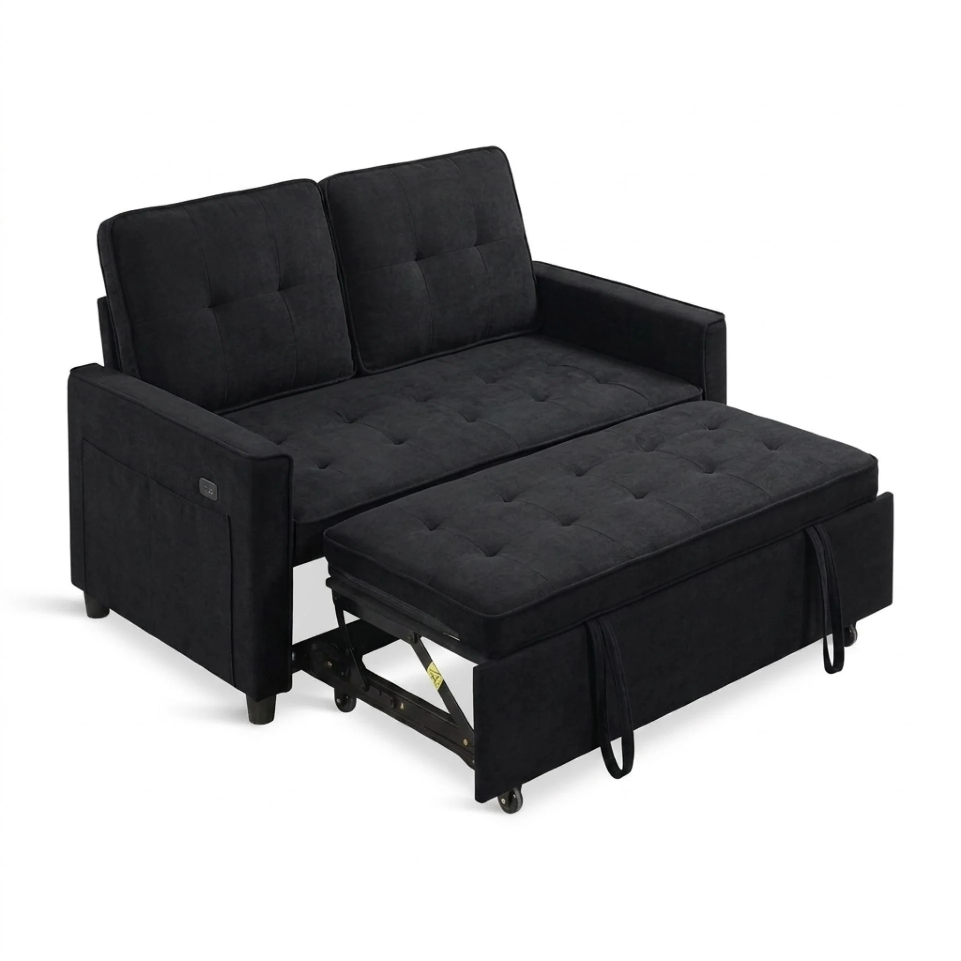 Kauri Boucle 2 Seater Sofa Bed - Black - Image 11