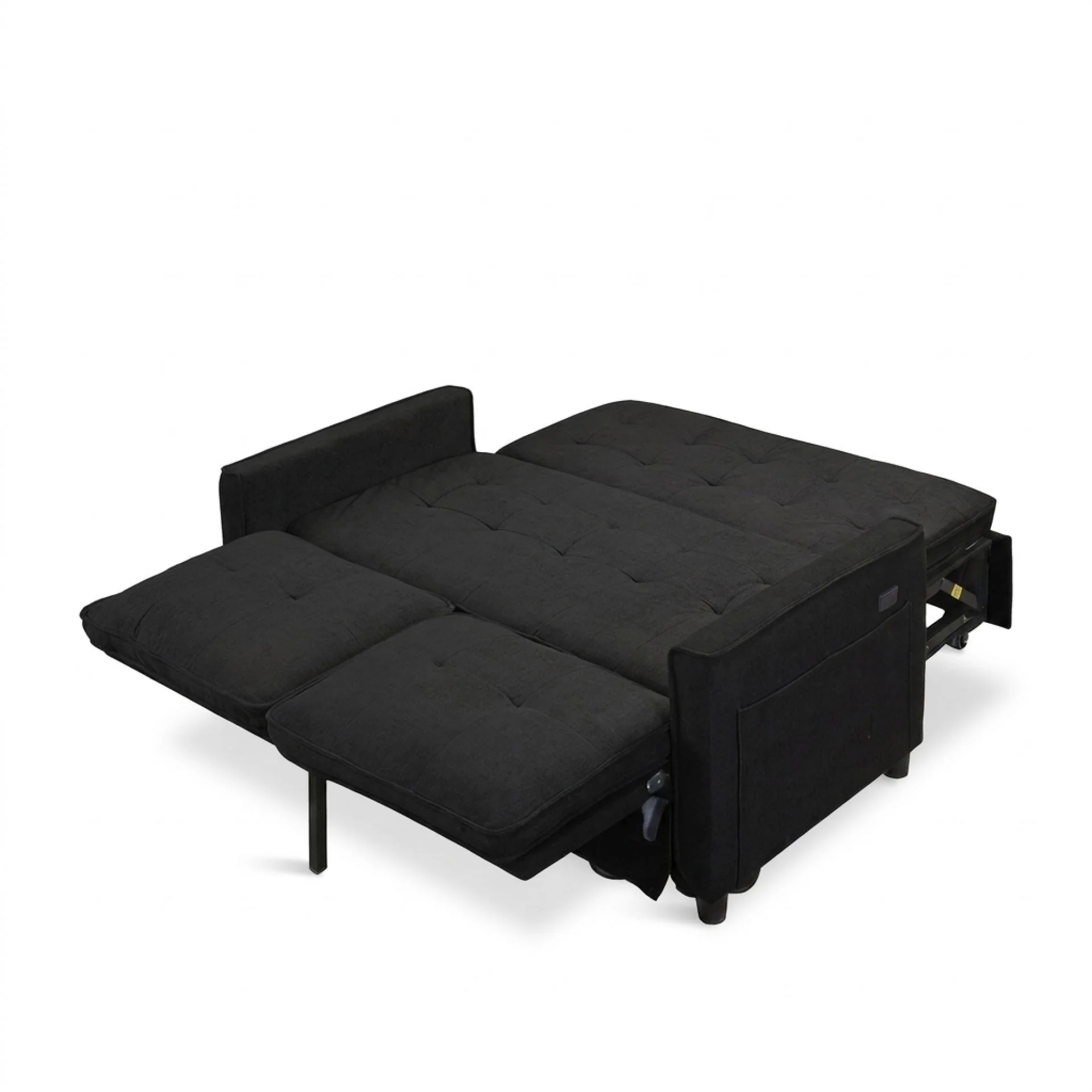 Kauri Boucle 2 Seater Sofa Bed - Black - Image 12