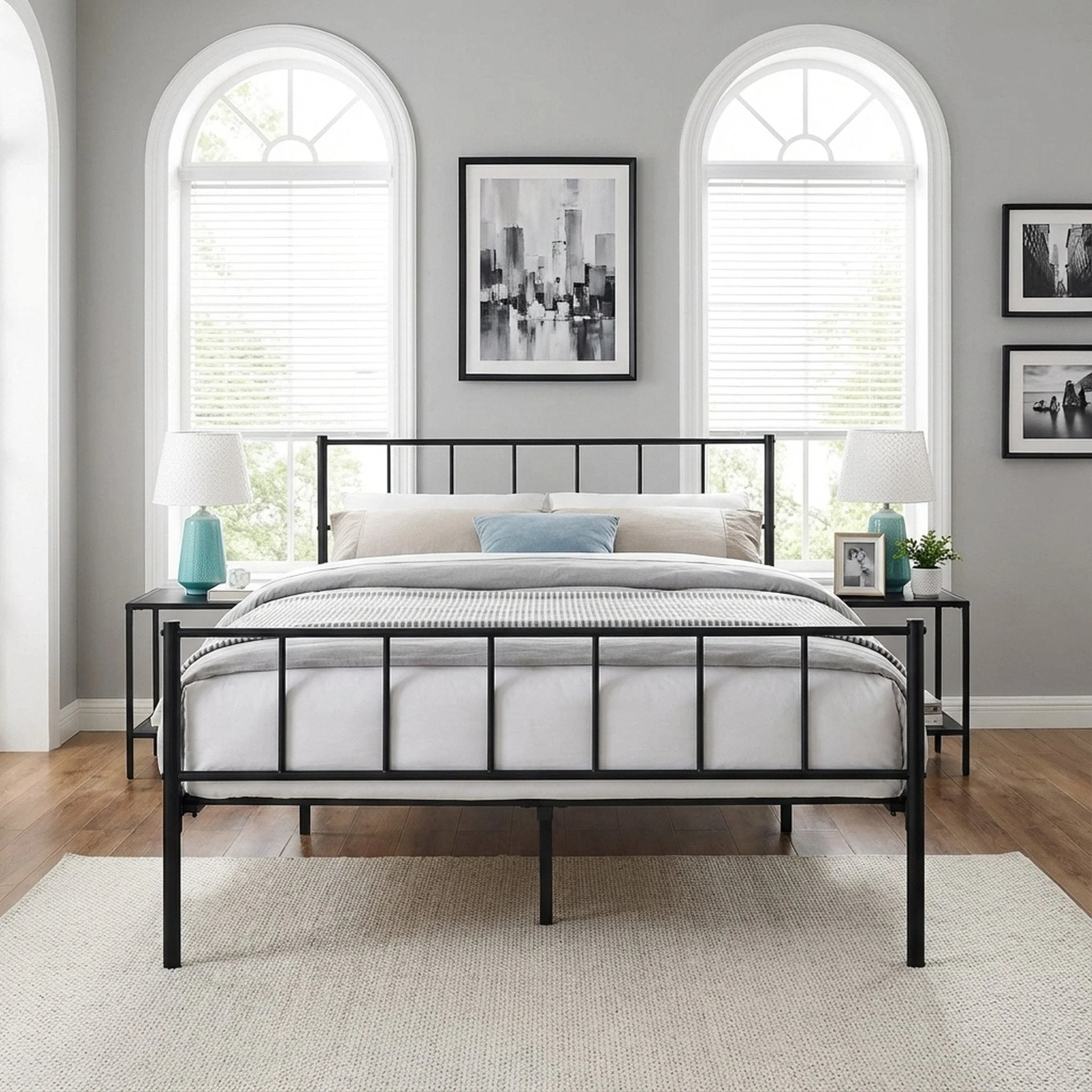 Keira Double Metal Bed Frame - Black - Image 5