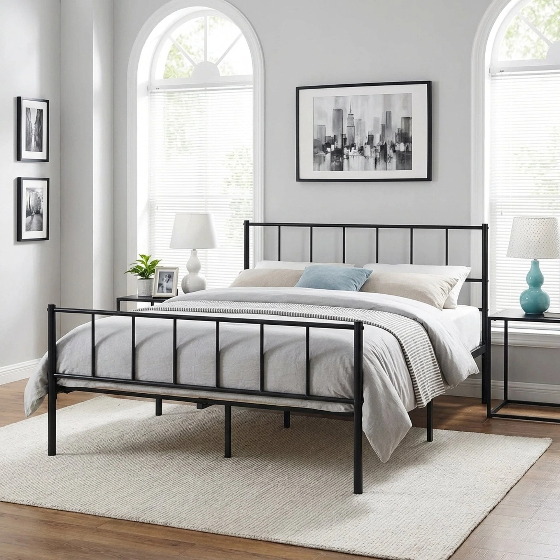 Keira Double Metal Bed Frame - Black - Image 6