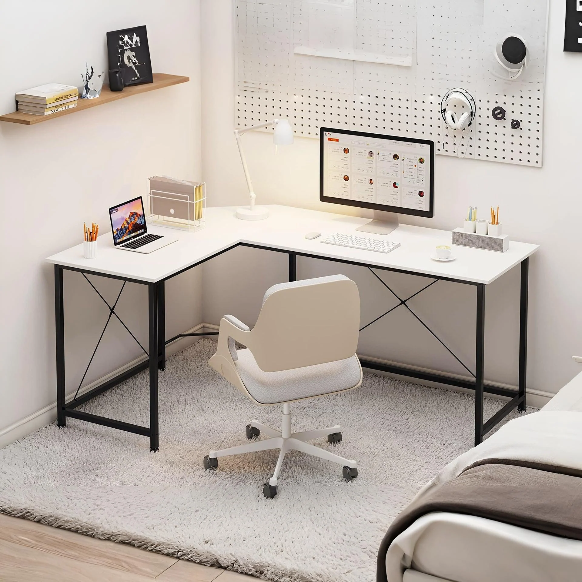 Kestrel Computer Corner Desk - White - Image 2