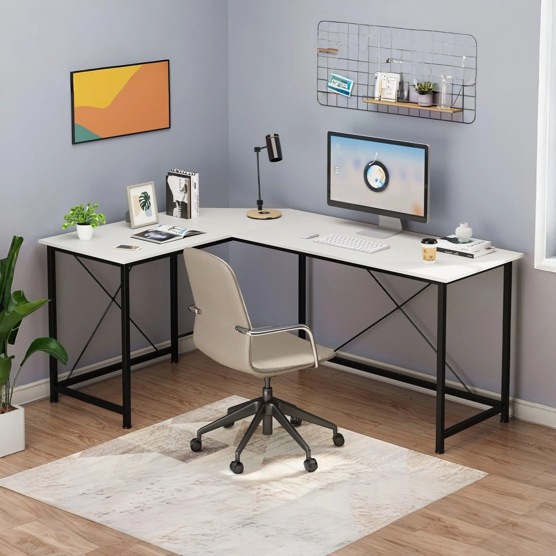 Kestrel Computer Corner Desk - White - Image 3