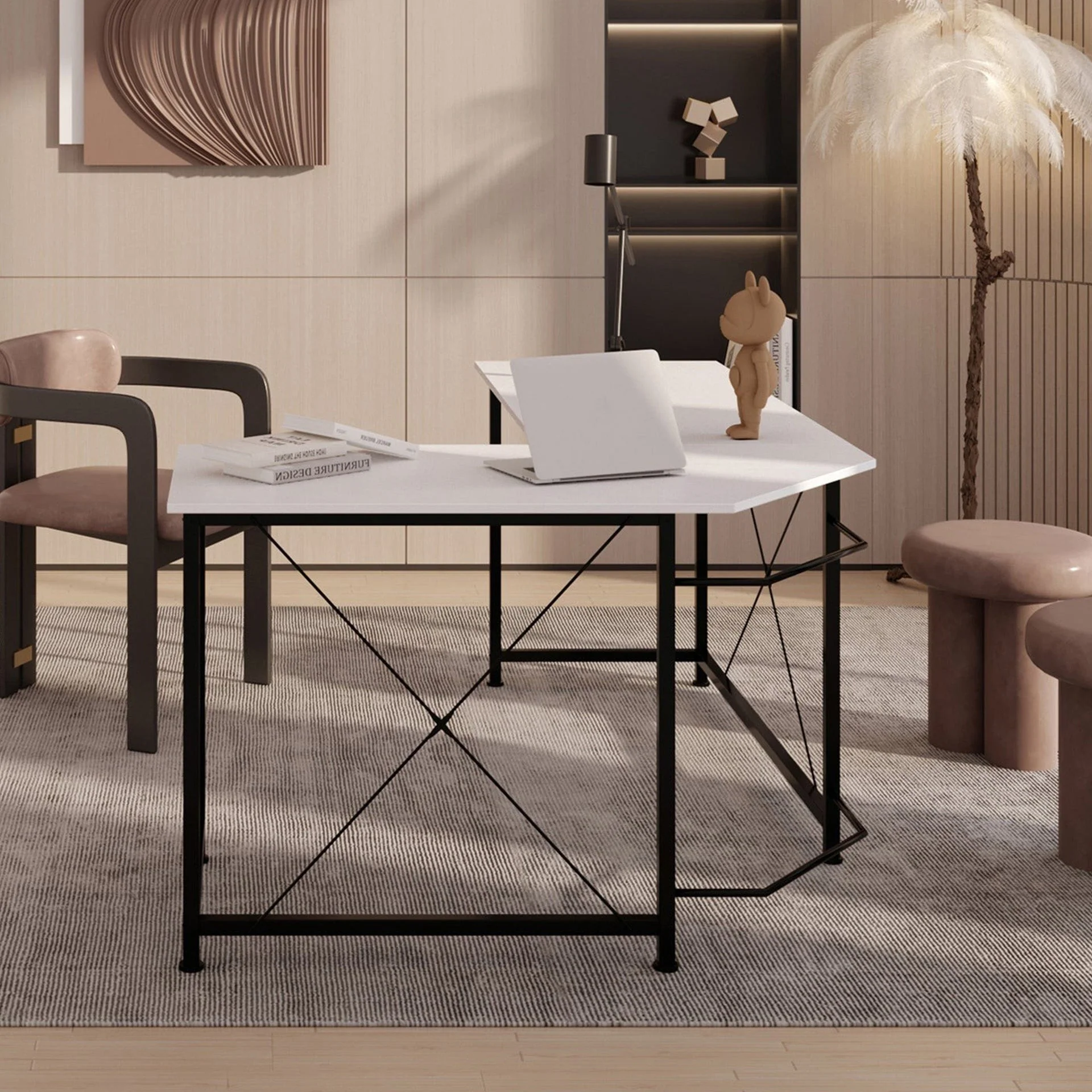 Kestrel Computer Corner Desk - White - Image 6
