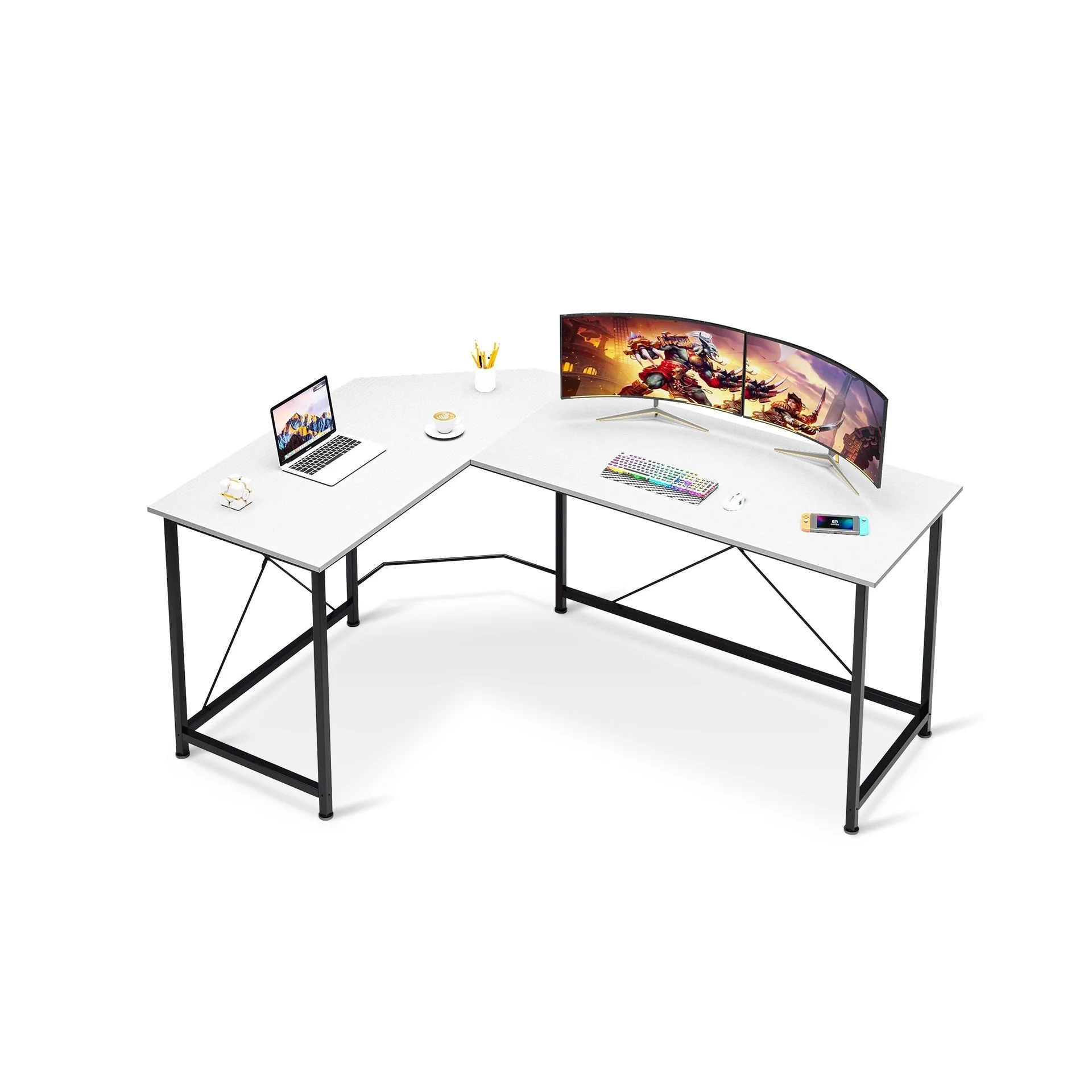 Kestrel Computer Corner Desk - White - Image 7