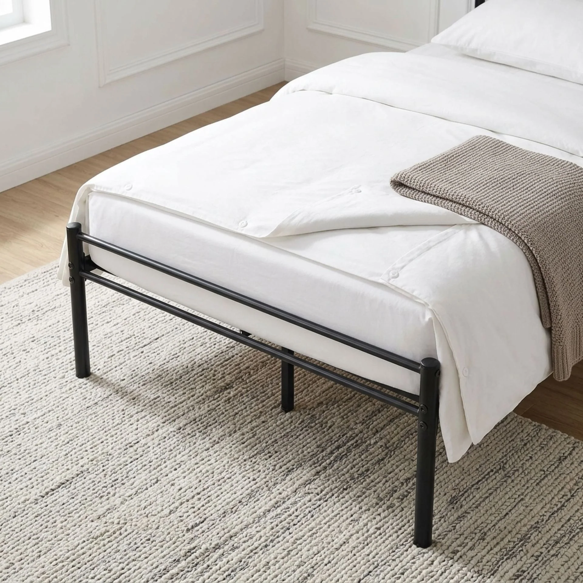 Kinsley King Single Metal Bed Frame - Black - Image 5