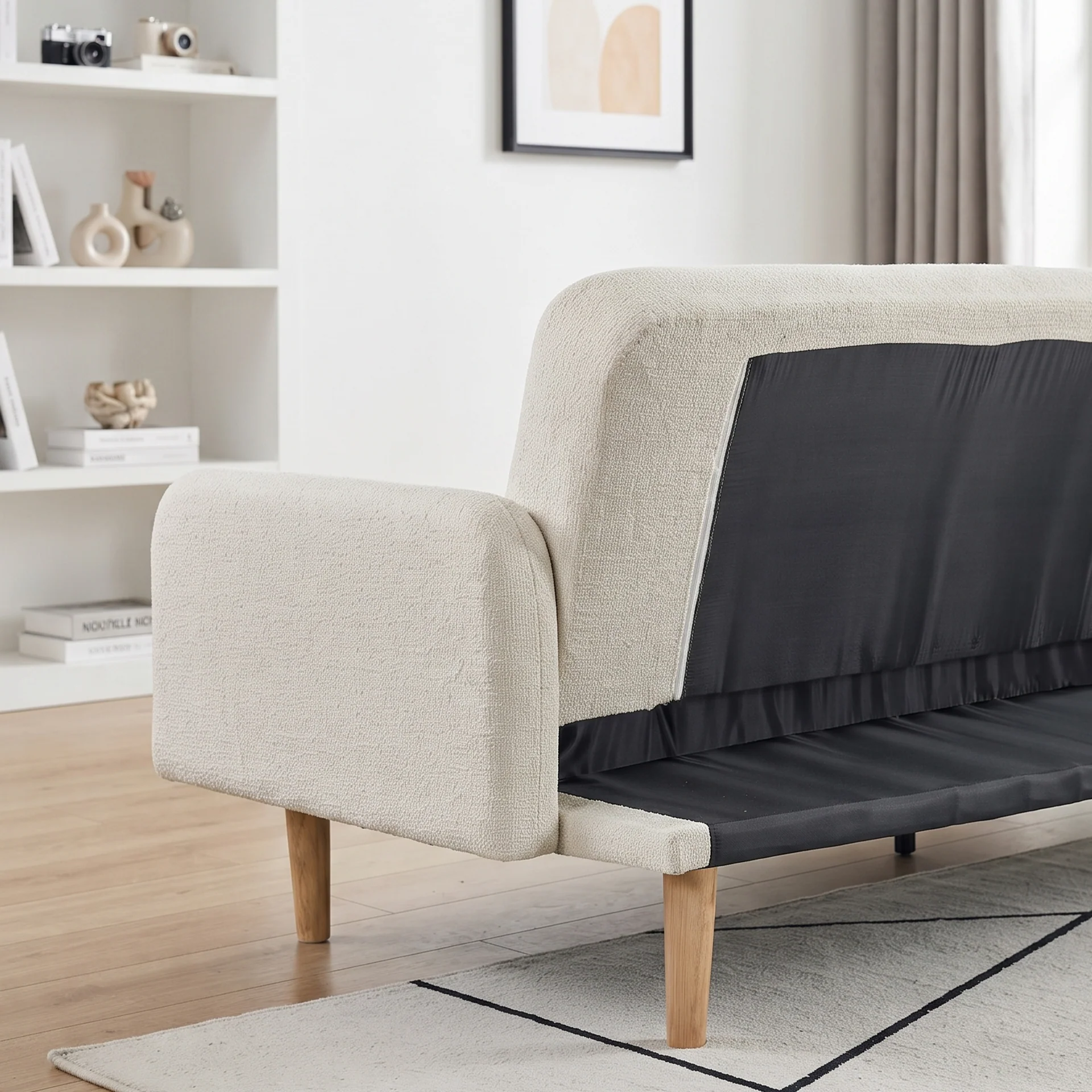 Kiri 3 Seater Sofa Bed - Beige - Image 6