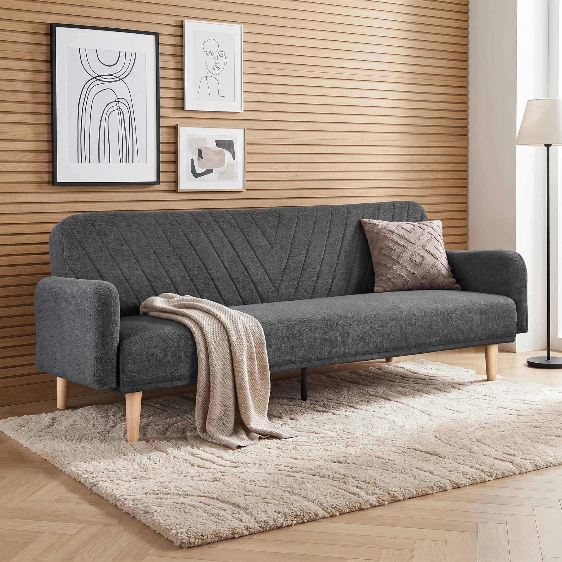 Kiri 3 Seater Sofa Bed - Grey