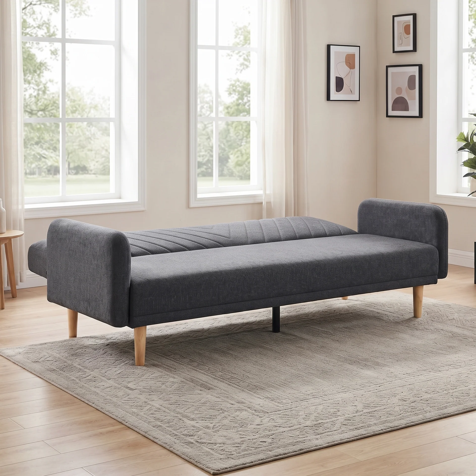 Kiri 3 Seater Sofa Bed - Grey - Image 4