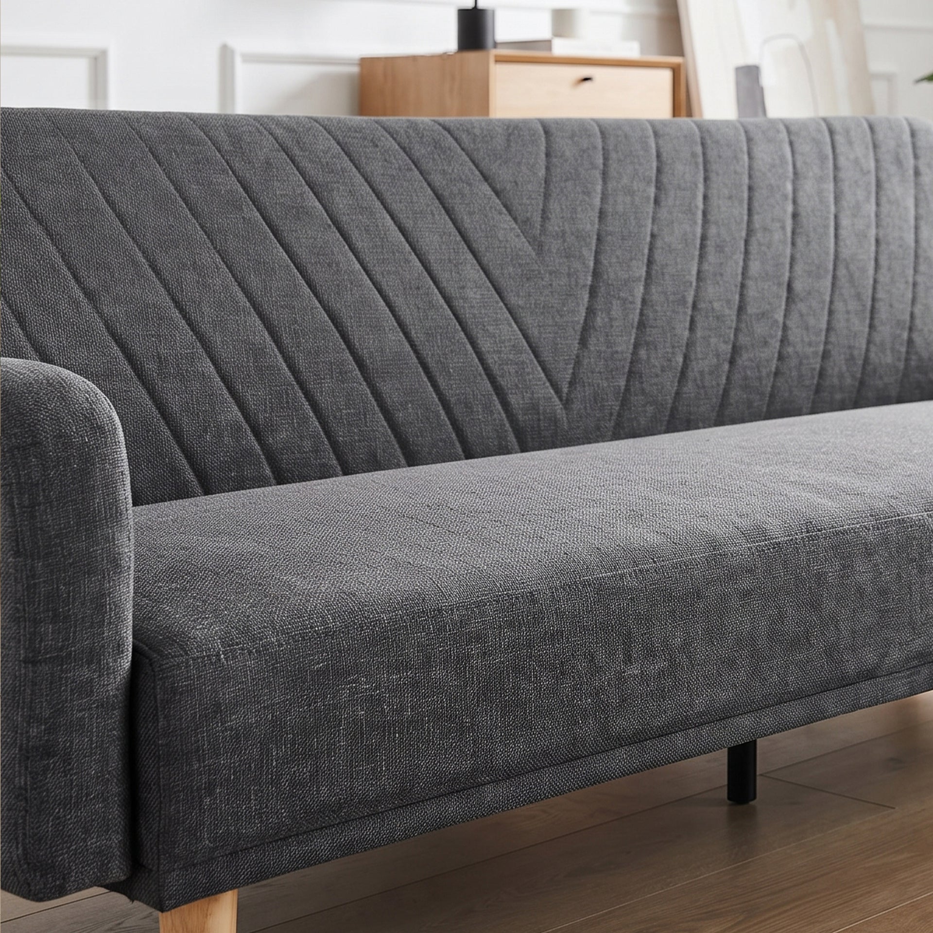 Kiri 3 Seater Sofa Bed - Grey - Image 7