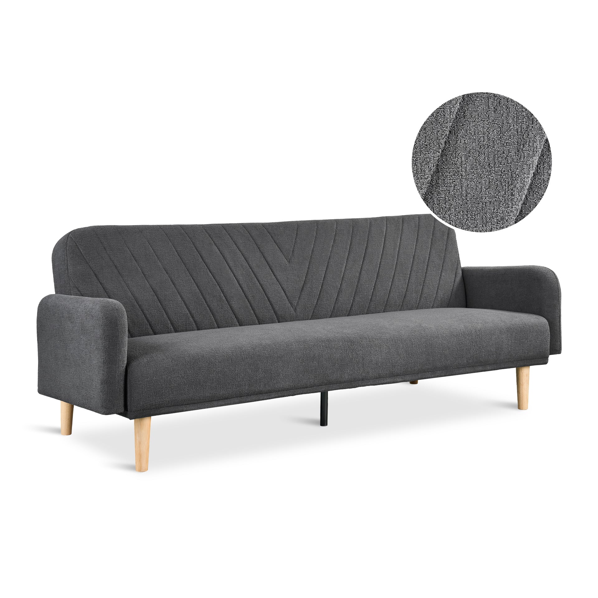 Kiri 3 Seater Sofa Bed - Grey - Image 8